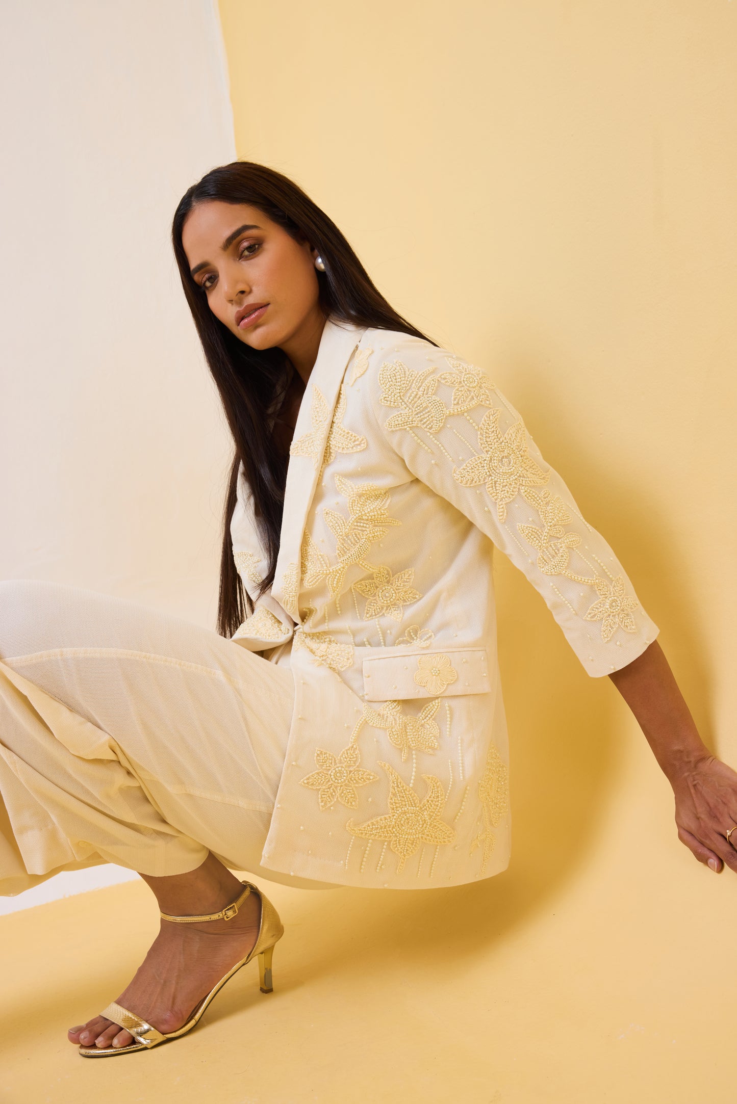 The Ivory Tulle Jacket Set