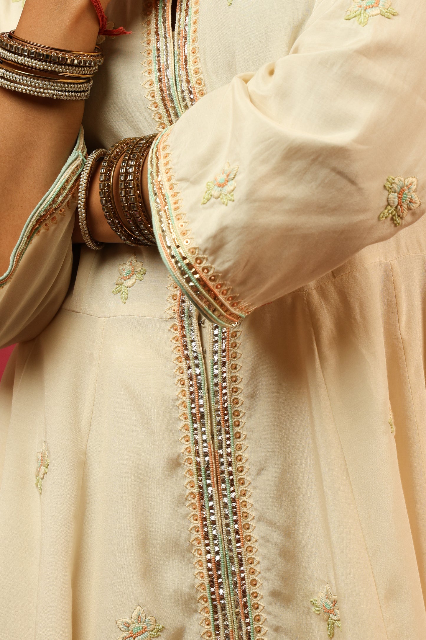 The Eternal Ivory Anarkali Set