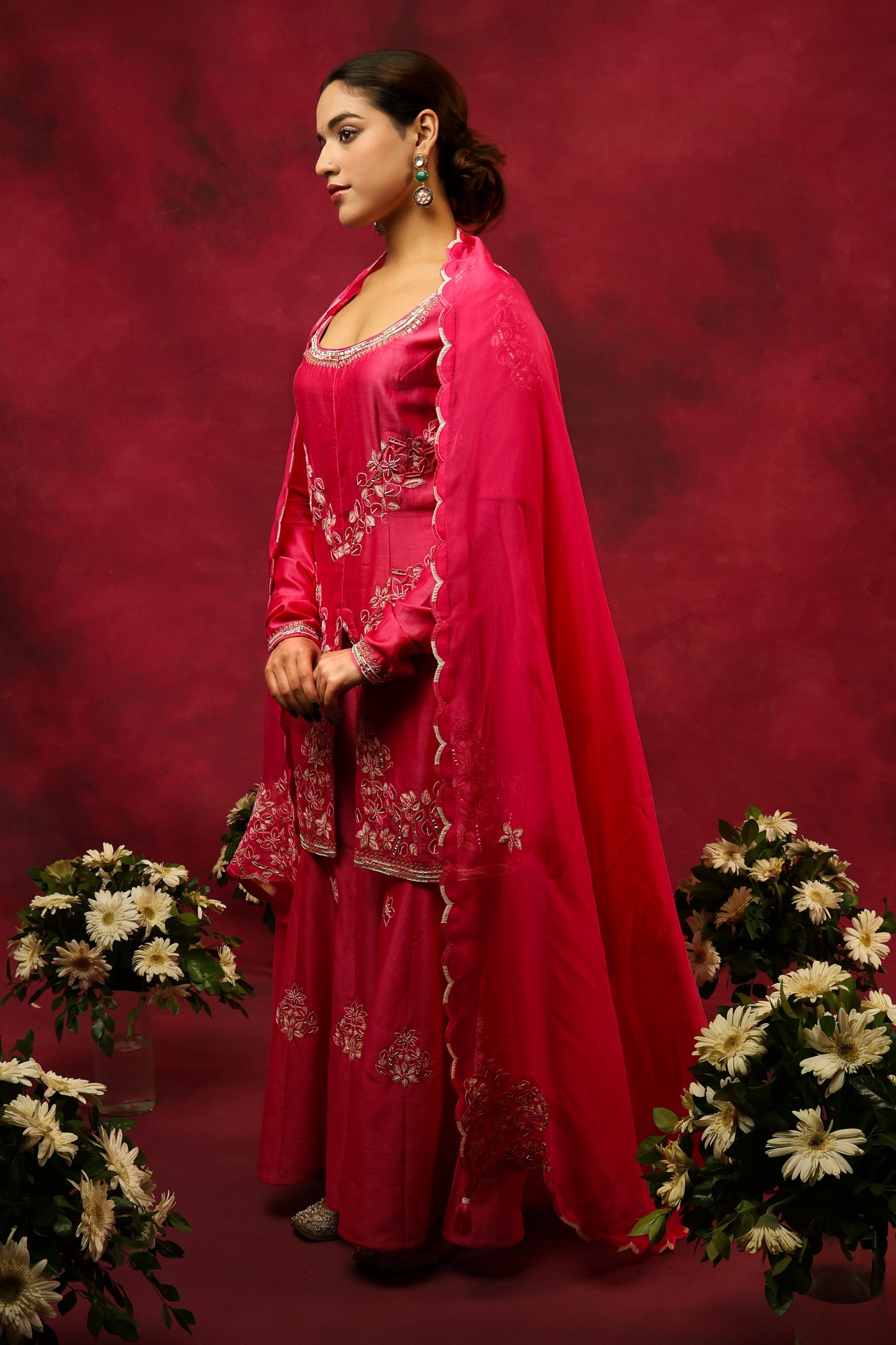 The Eternal Deep Pink Kurta & Sharara Set