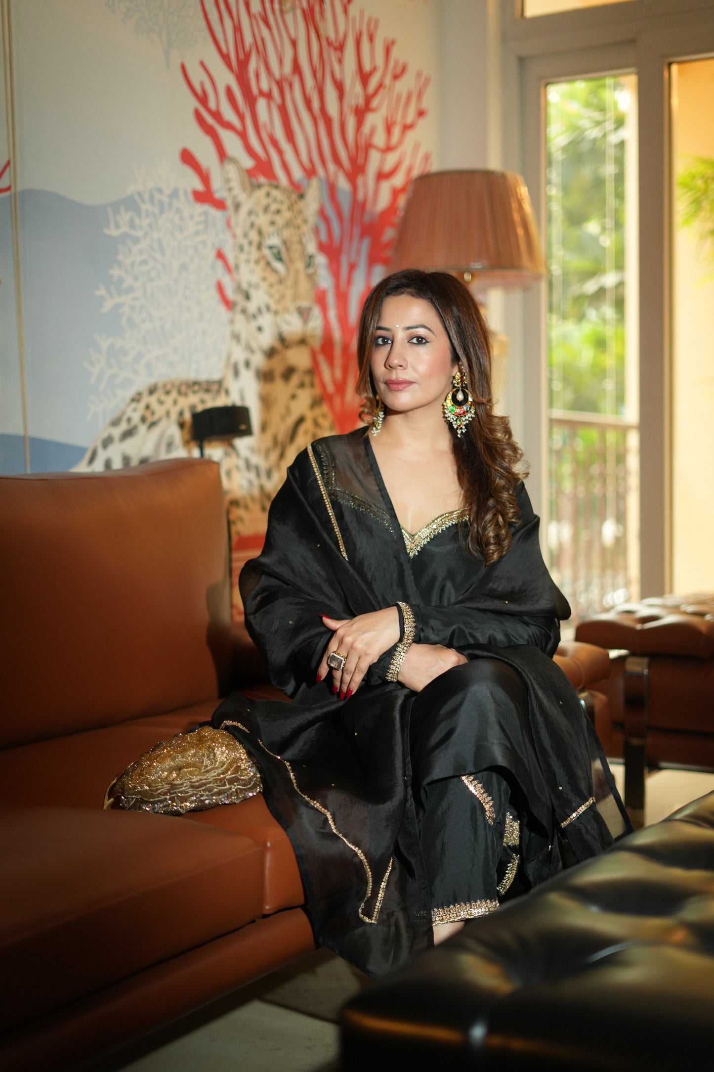 The Eternal Black-Ebony A-Line Kurta set