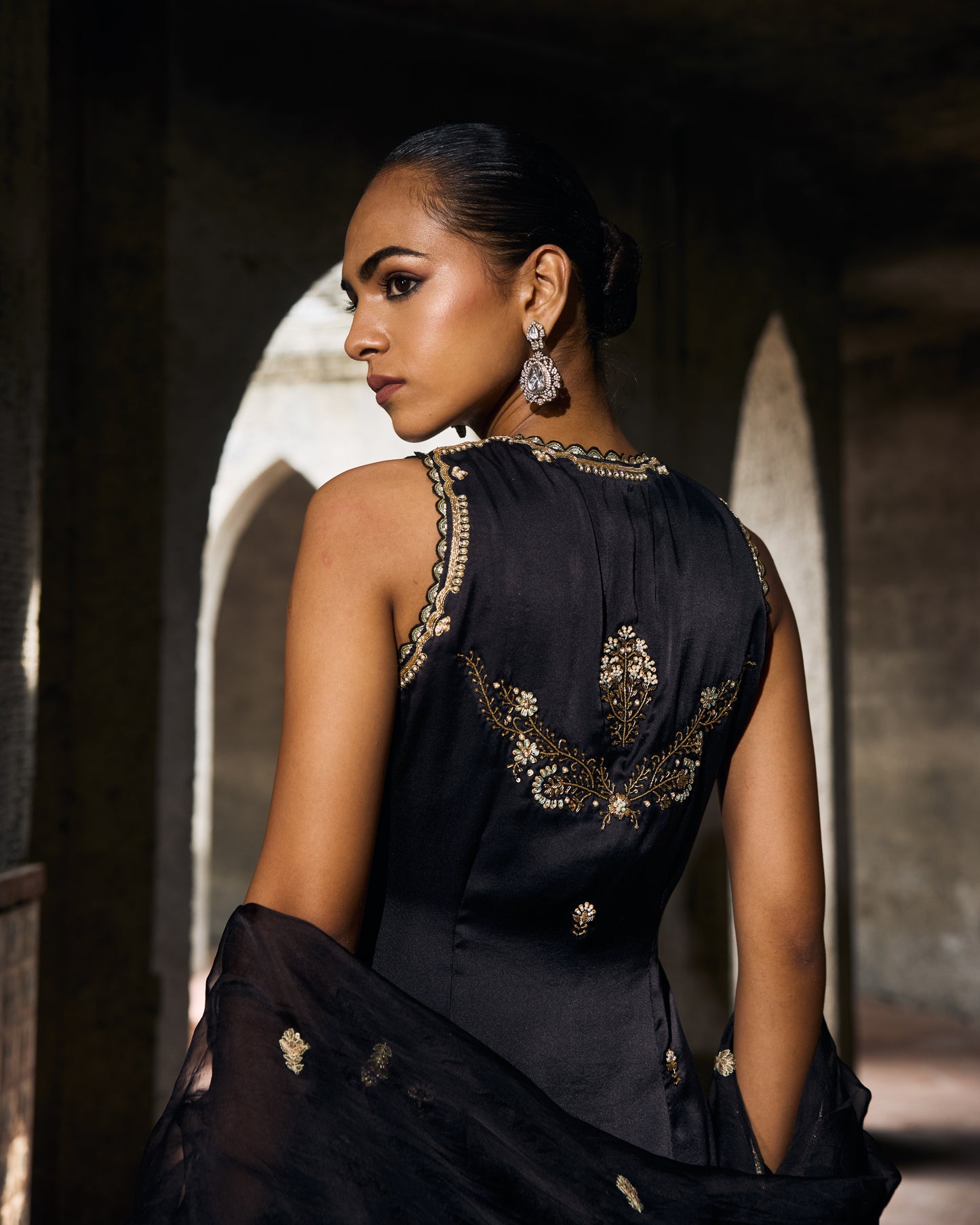 The Eternal Rich Black Kurti & Salwar Set