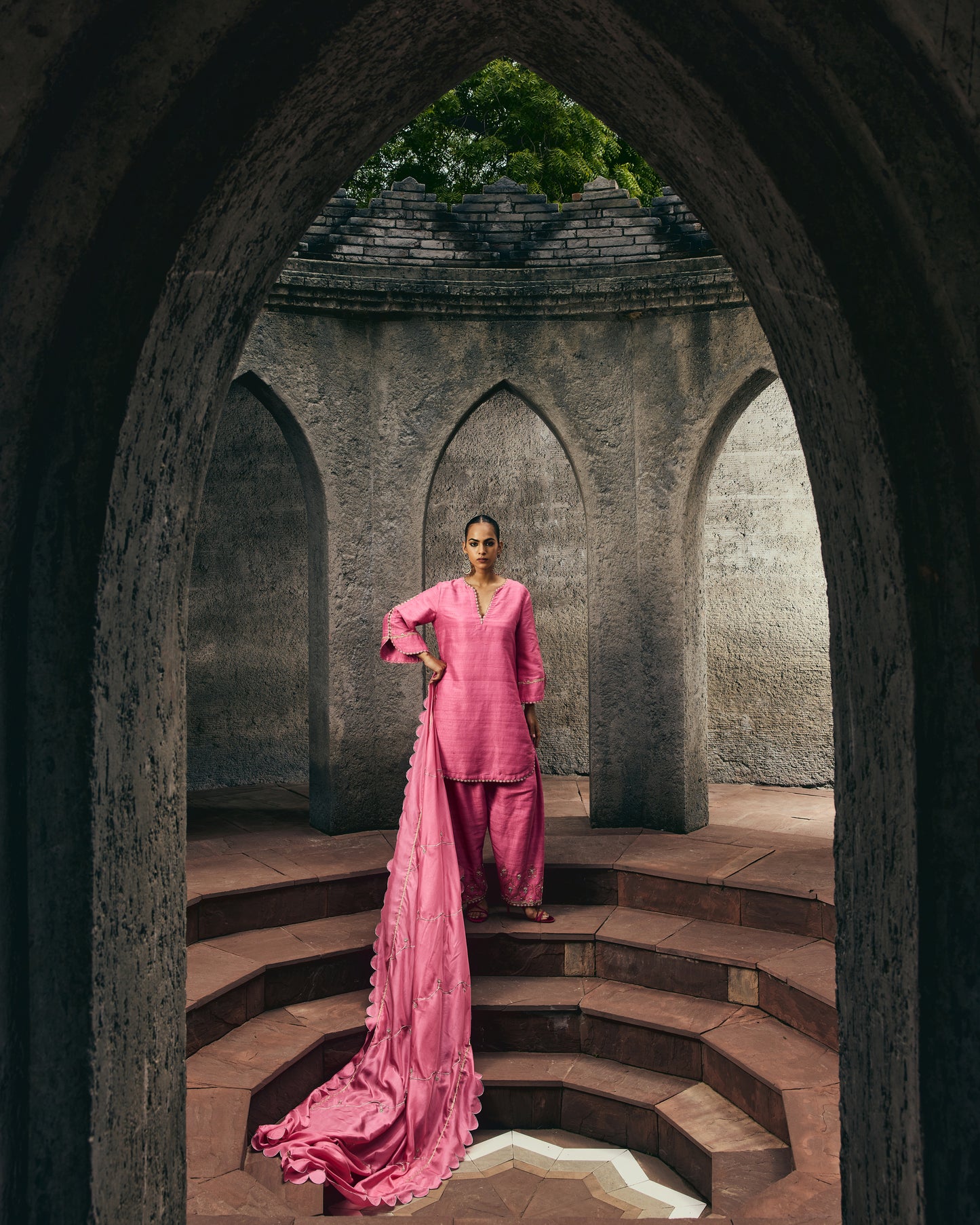 The Eternal Rose-Pink Kurta & Salwar Set