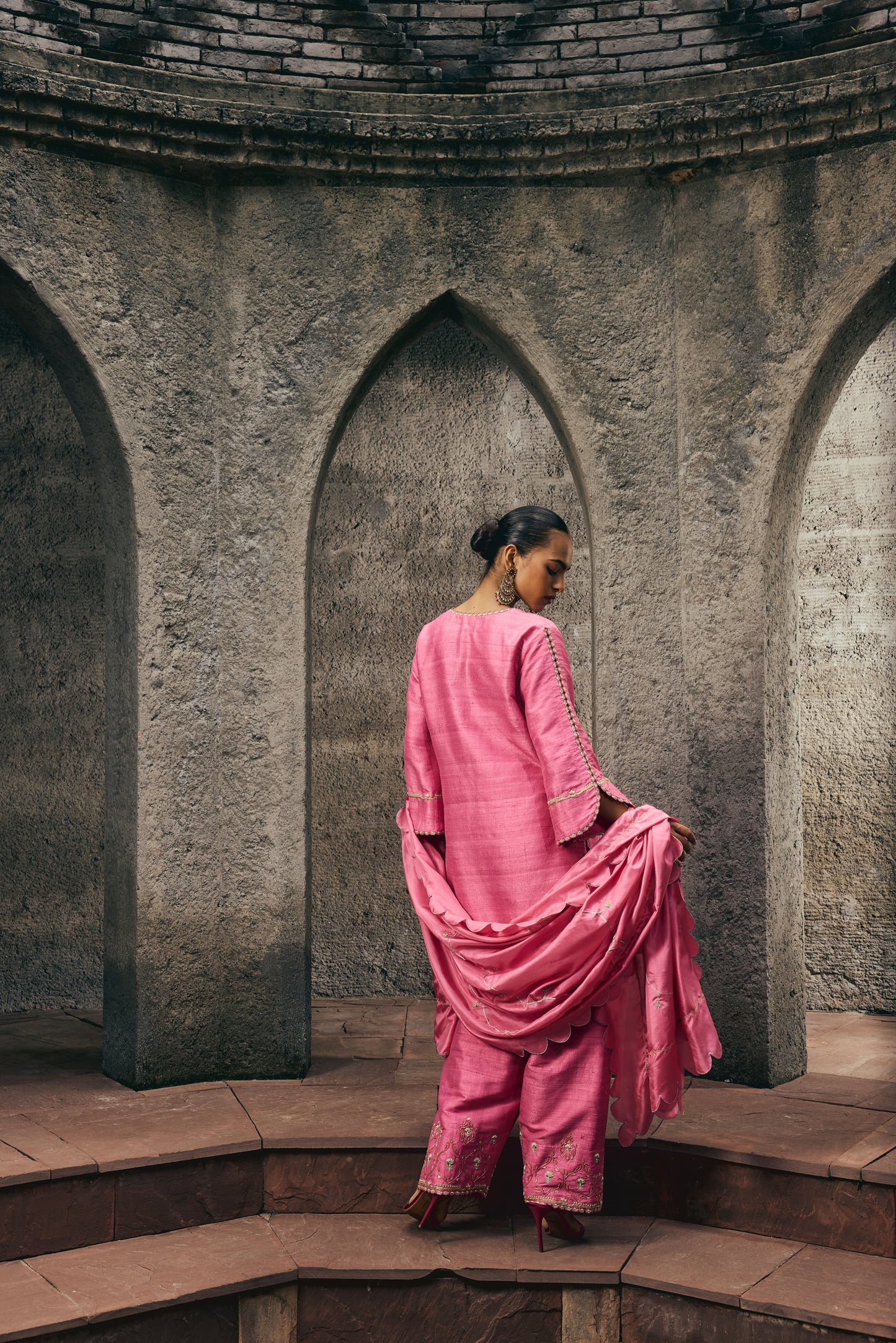 The Eternal Rose-Pink Kurta & Salwar Set