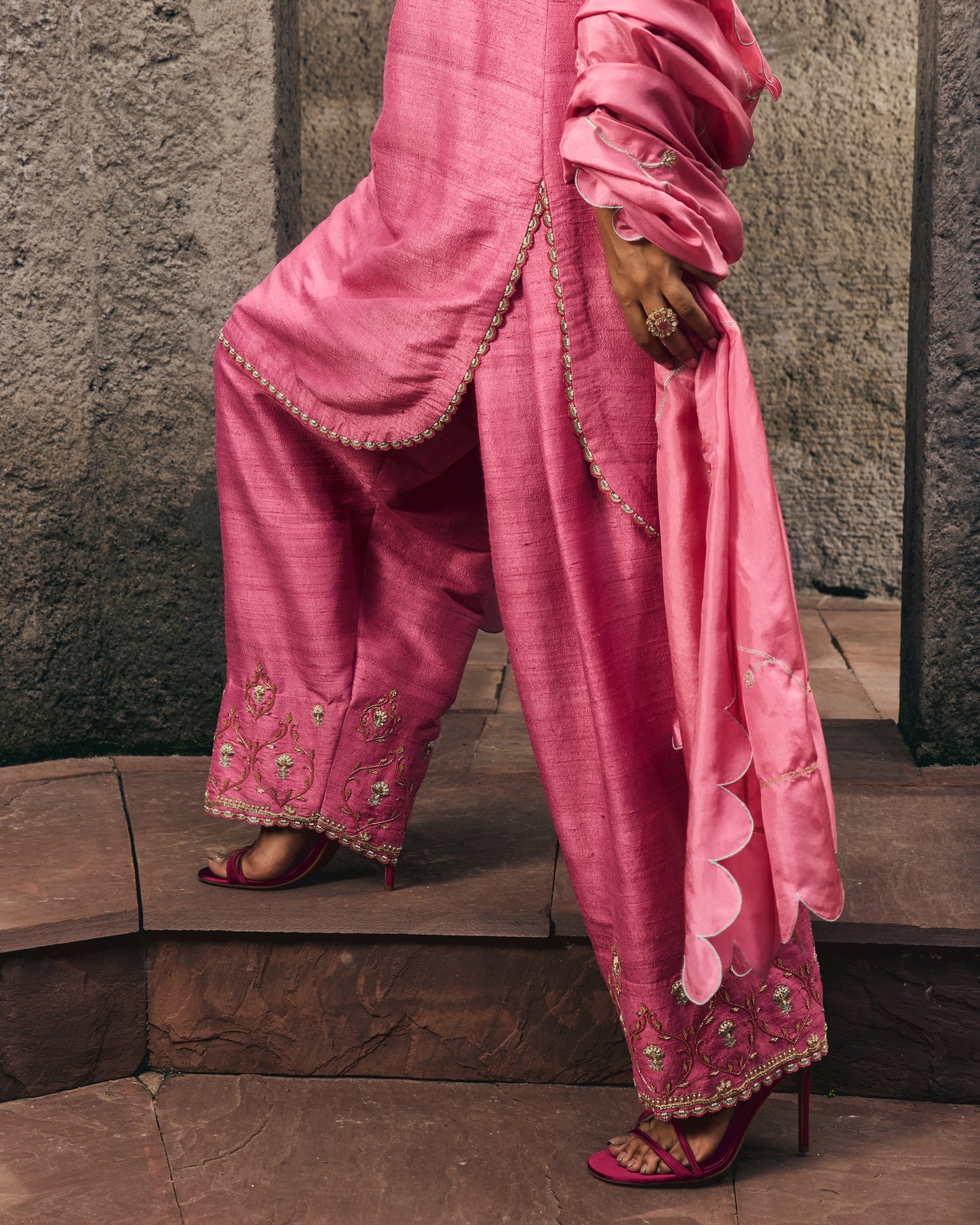 The Eternal Rose-Pink Kurta & Salwar Set