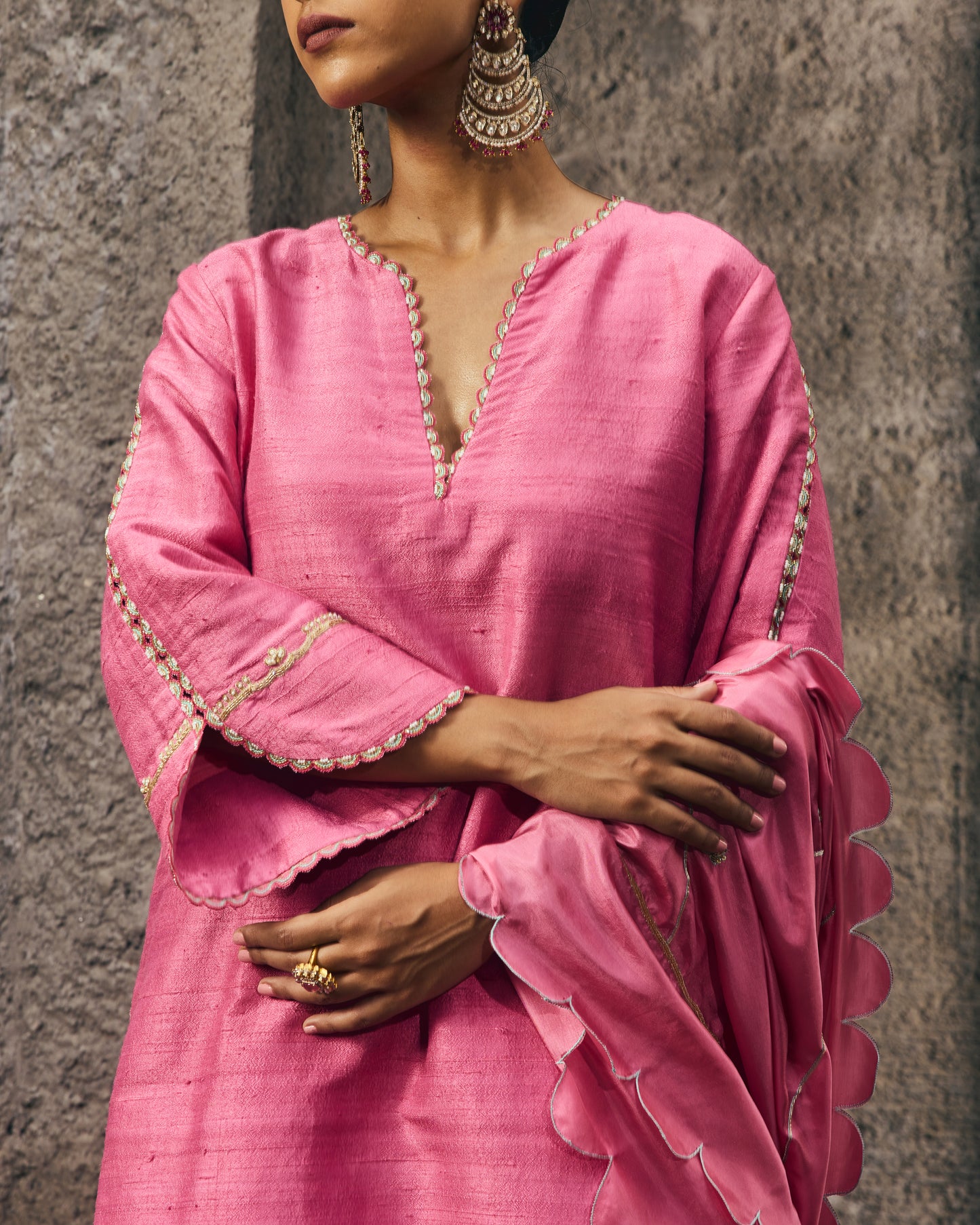 The Eternal Rose-Pink Kurta & Salwar Set