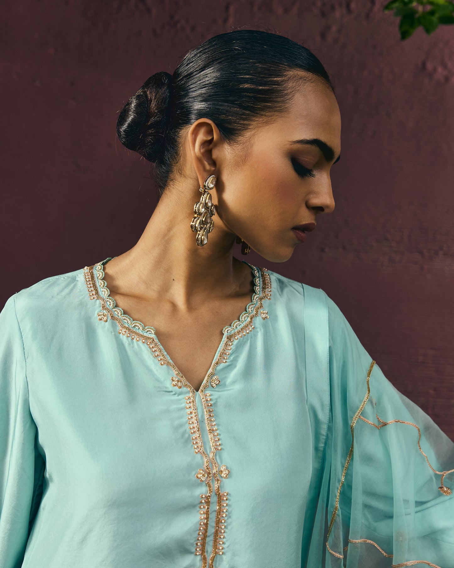 The Eternal Aqua Blue Classic Kurta & Salwar Set
