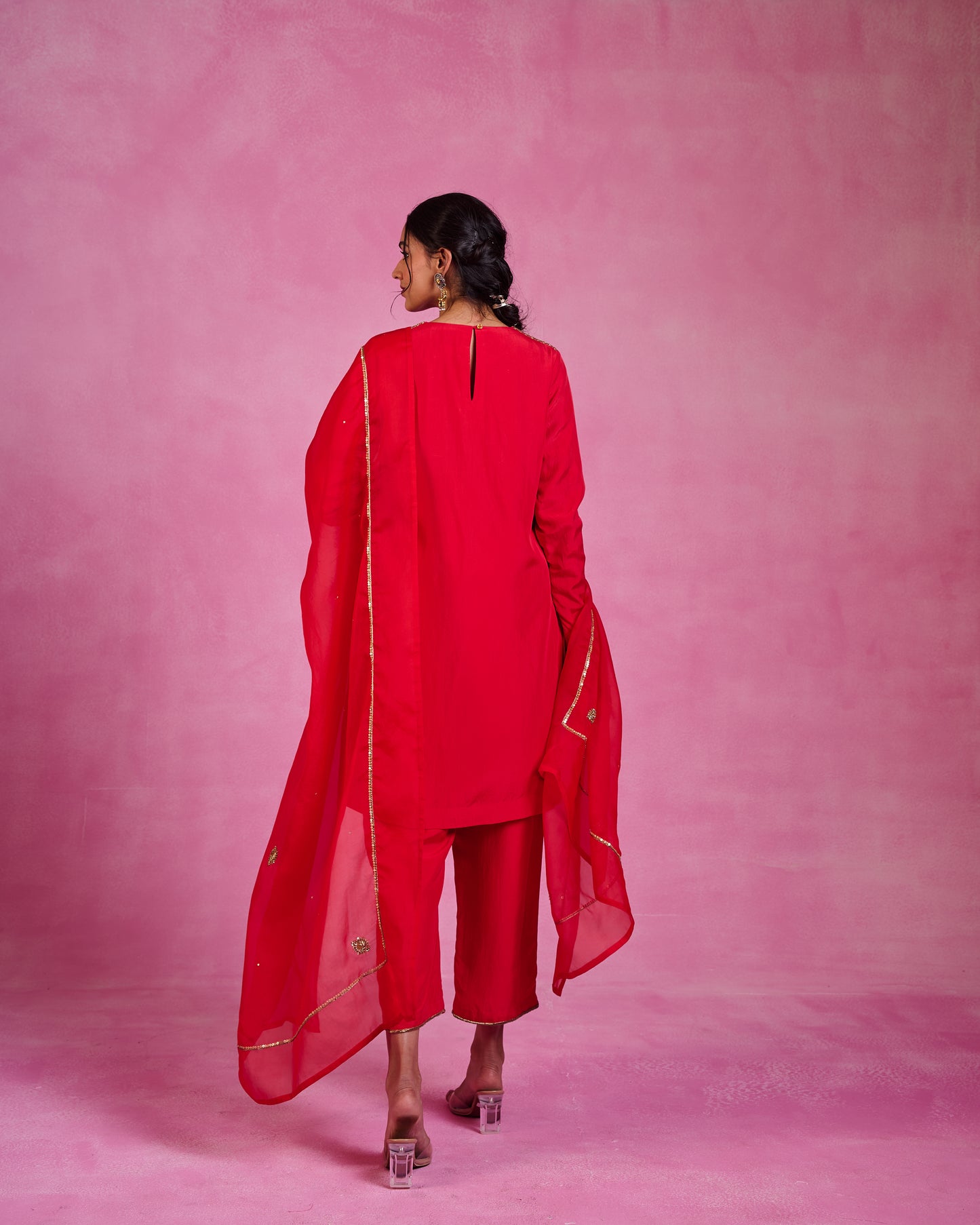 The Eternal Scarlet-Red kurta set