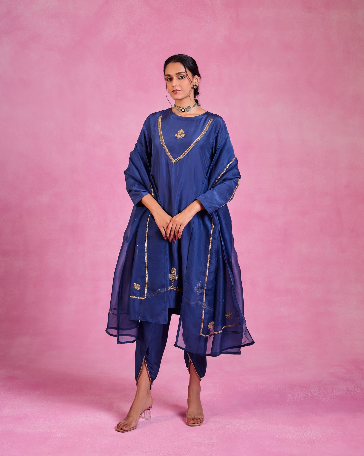 The Eternal Navy Blue Kurta set