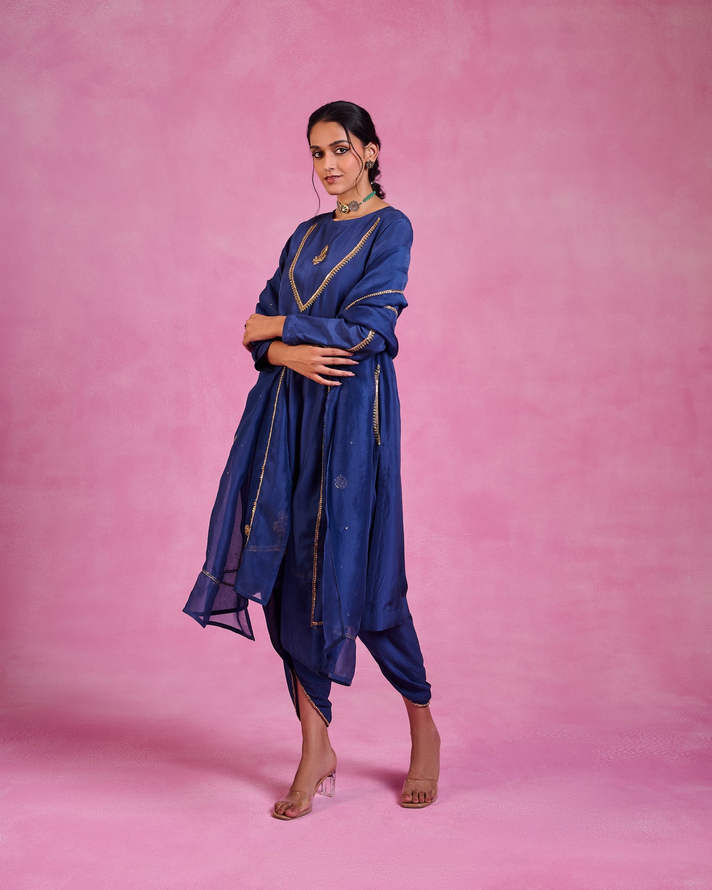 The Eternal Navy Blue Kurta set