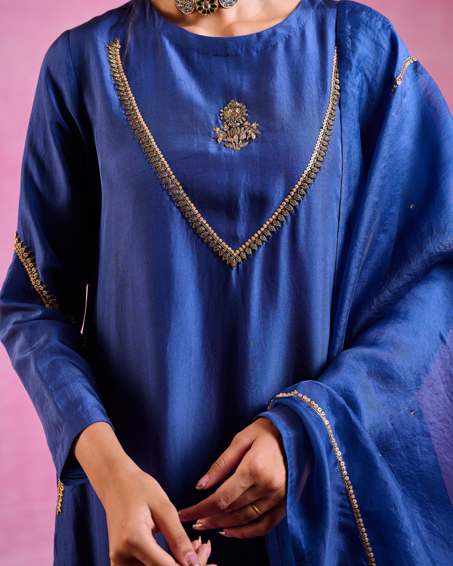 The Eternal Navy Blue Kurta set
