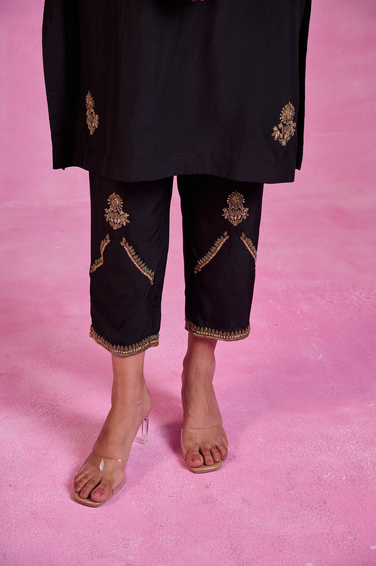 The Eternal Black-Ebony A-Line Kurta set