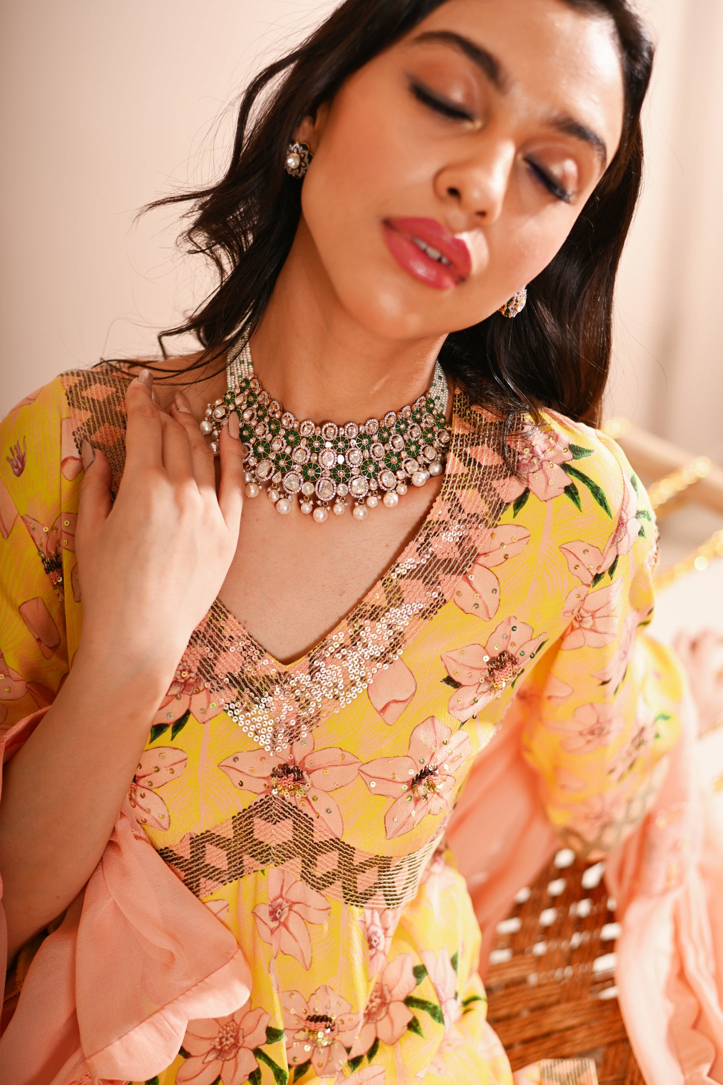 The Rose-Bud Sharara Set