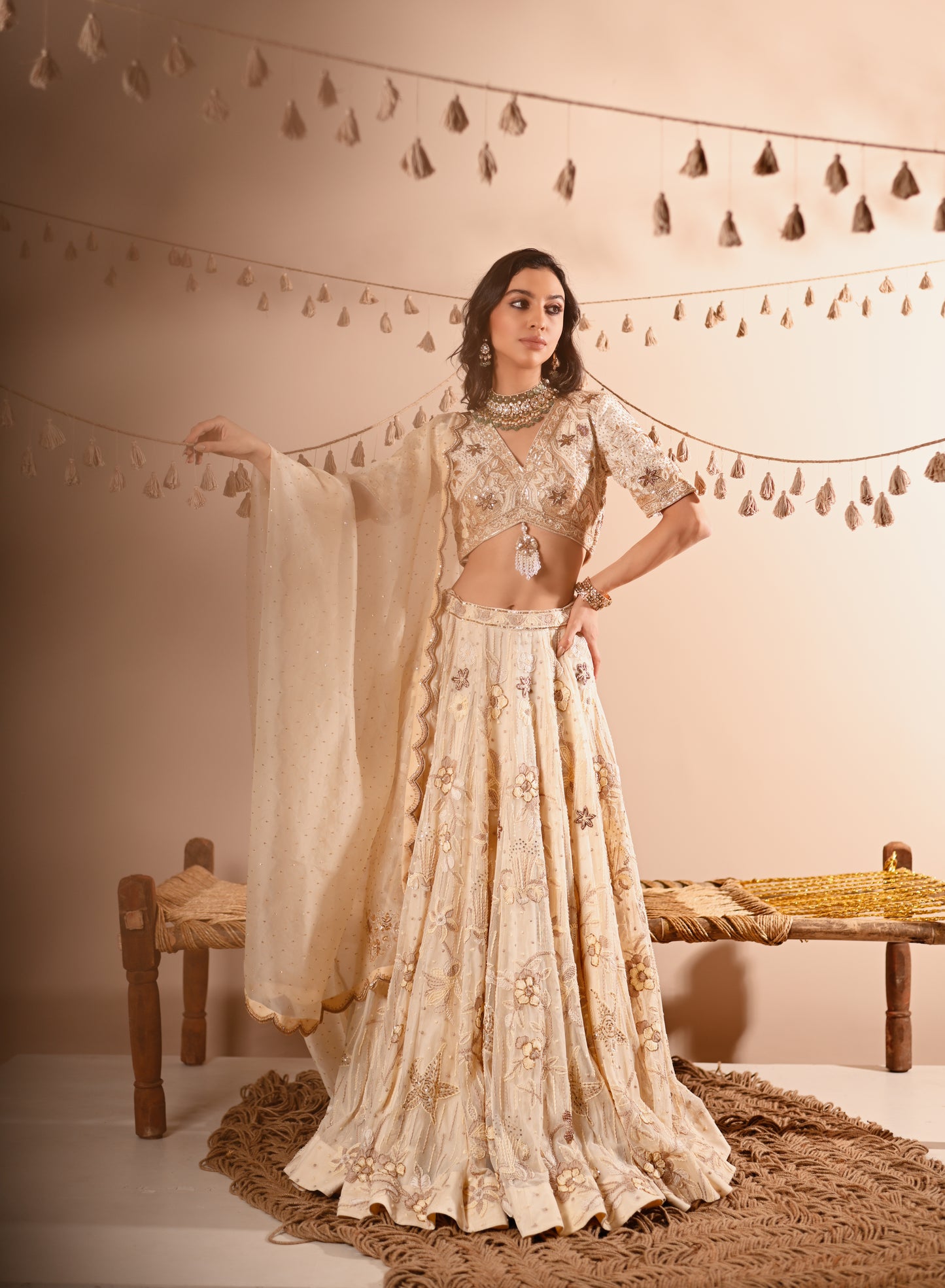 The Ivory Bloom Lehenga Set
