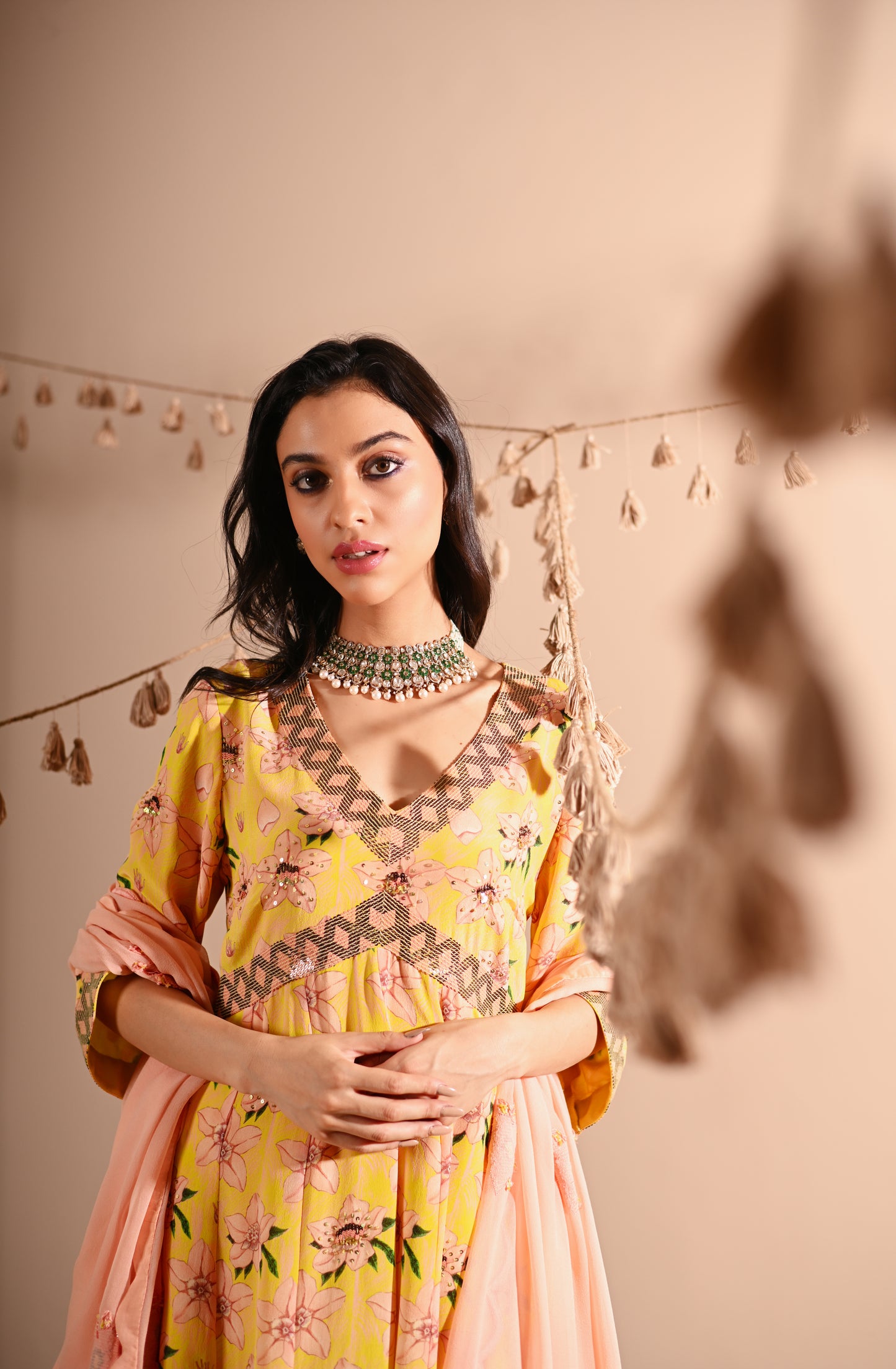 The Rose-Bud Sharara Set