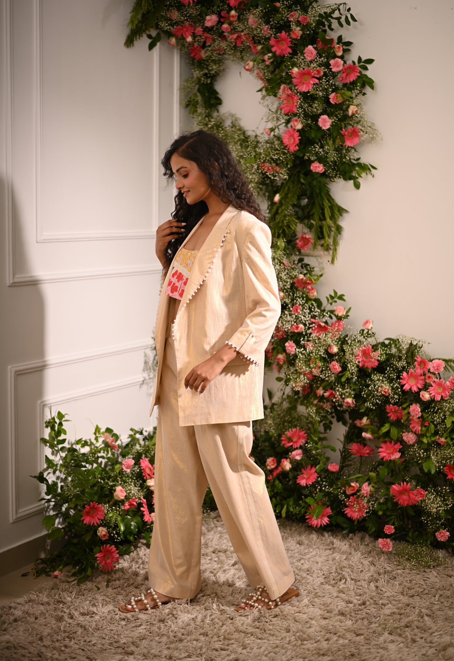 The Gold Sparkled Co-ord Set