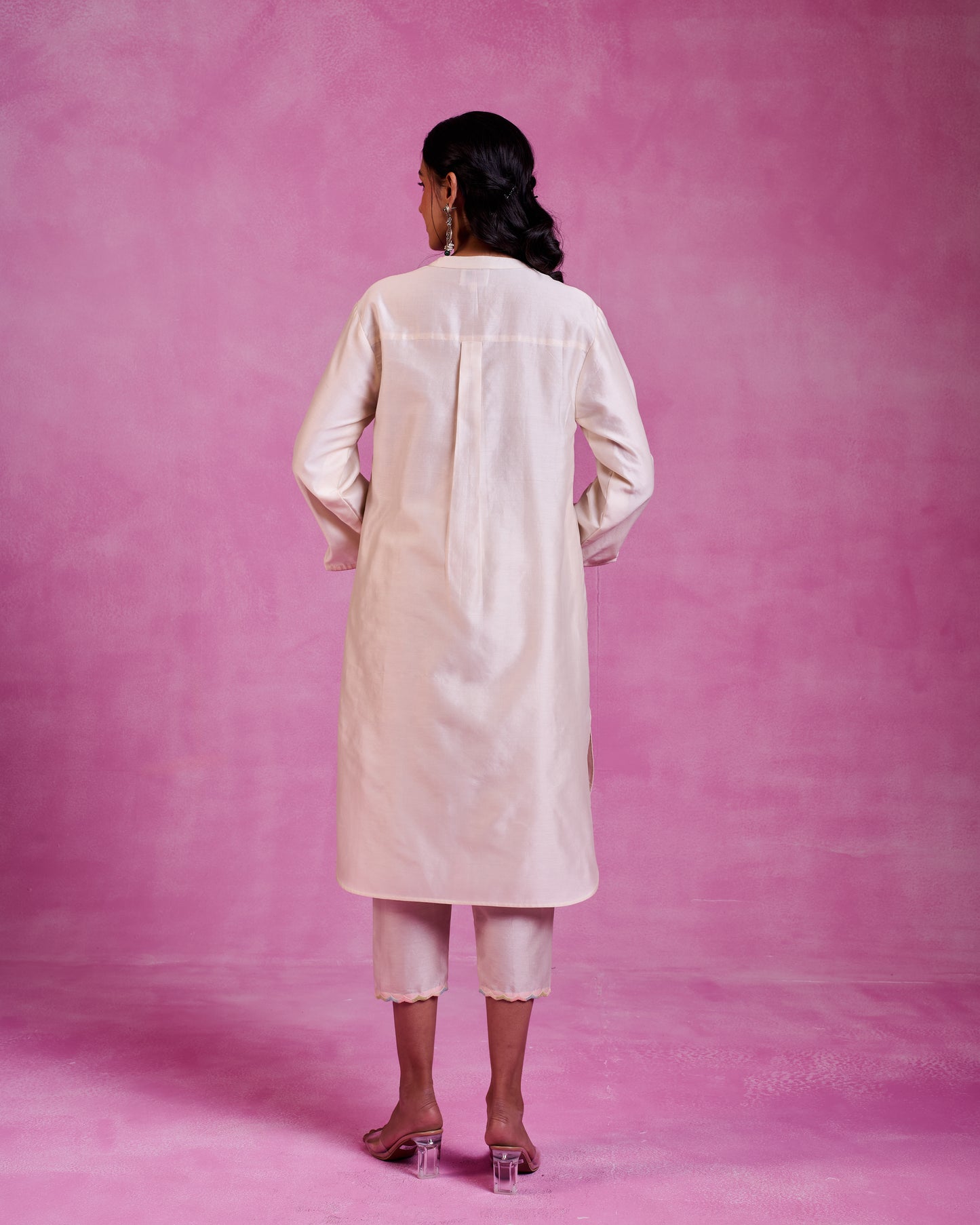 The Ethereal Ivory Button Down Shirt Set