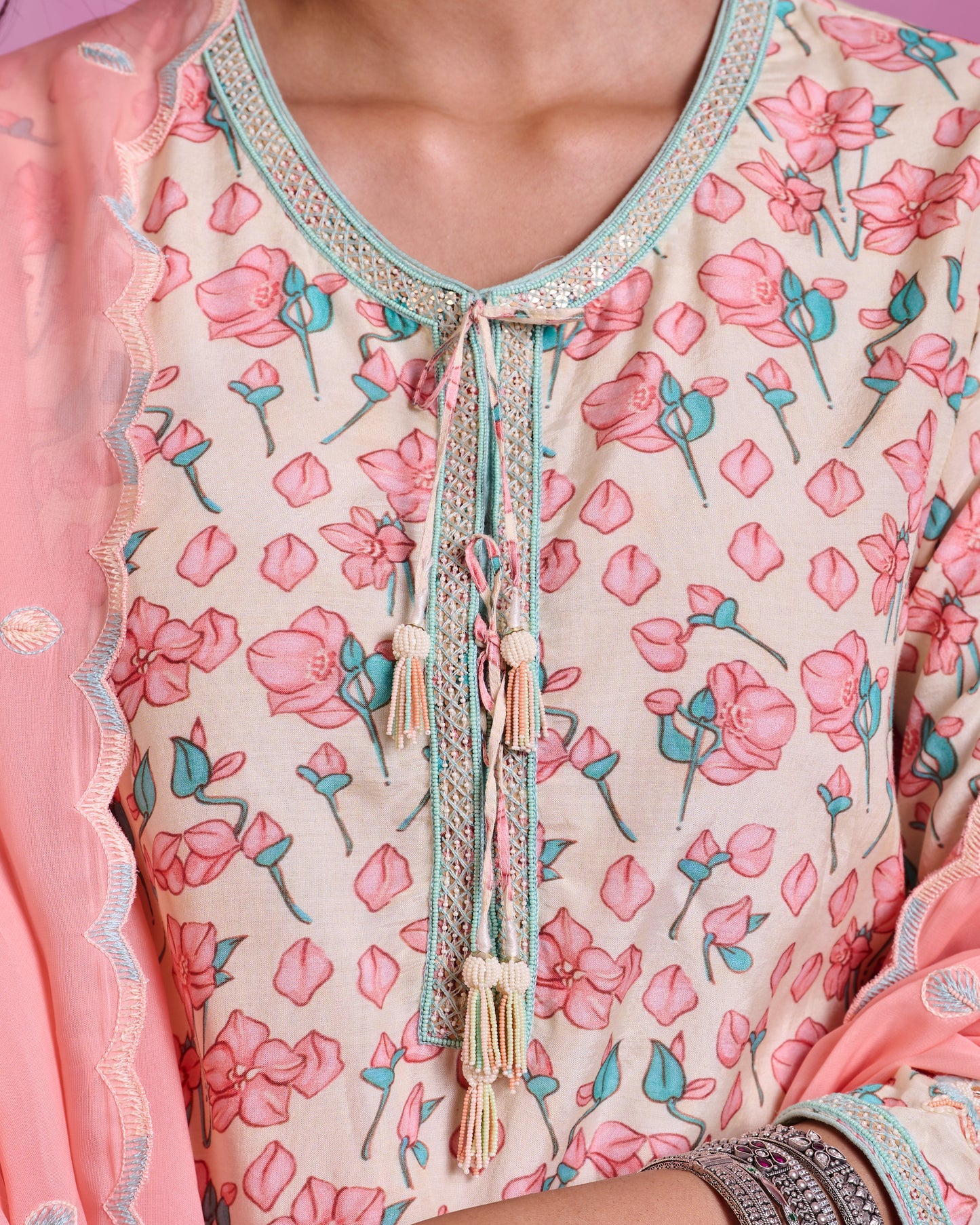 The Ethereal Multi- Coloured Sharara Set