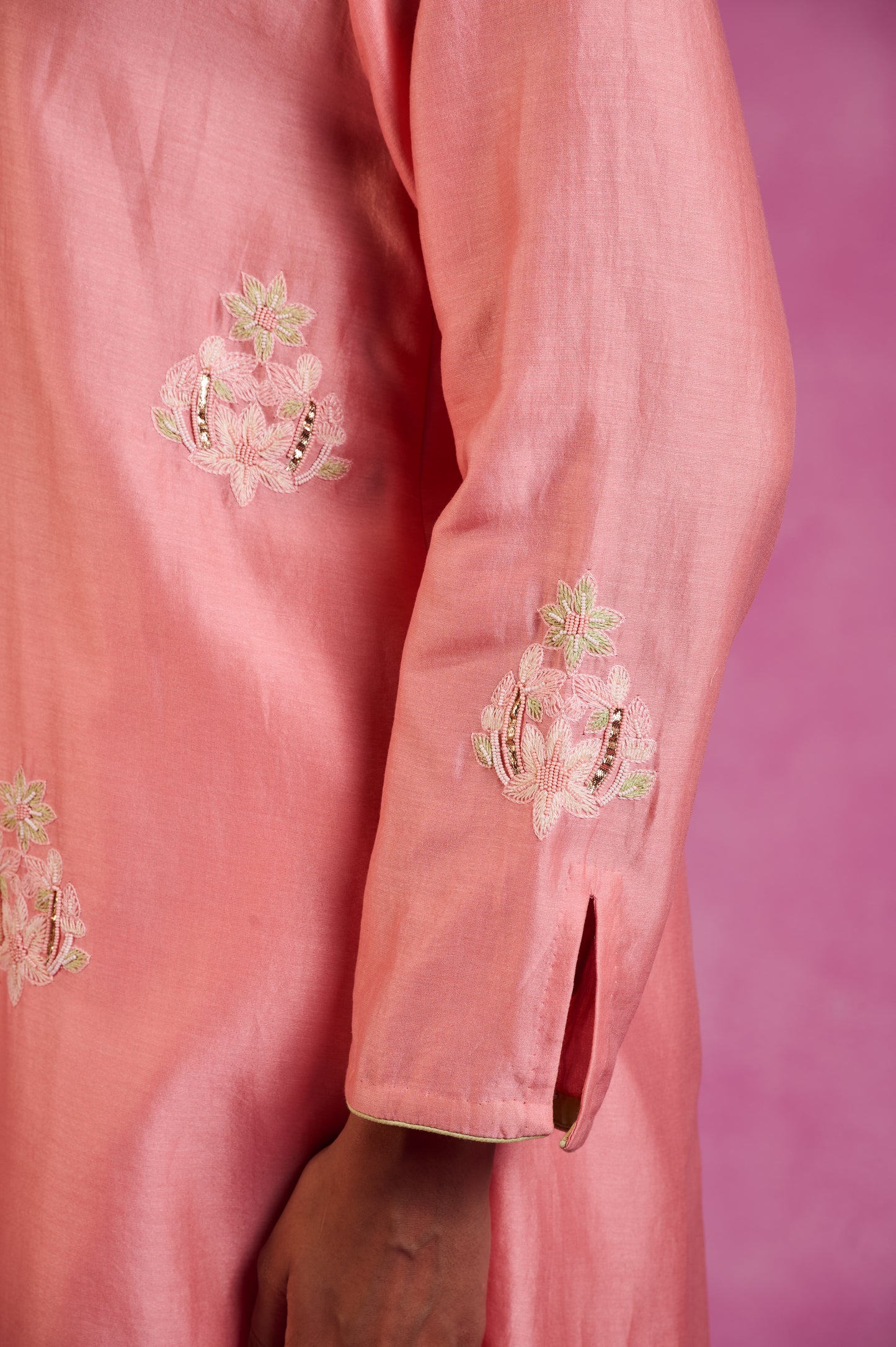 The Ethereal Pink Button Down Shirt Set