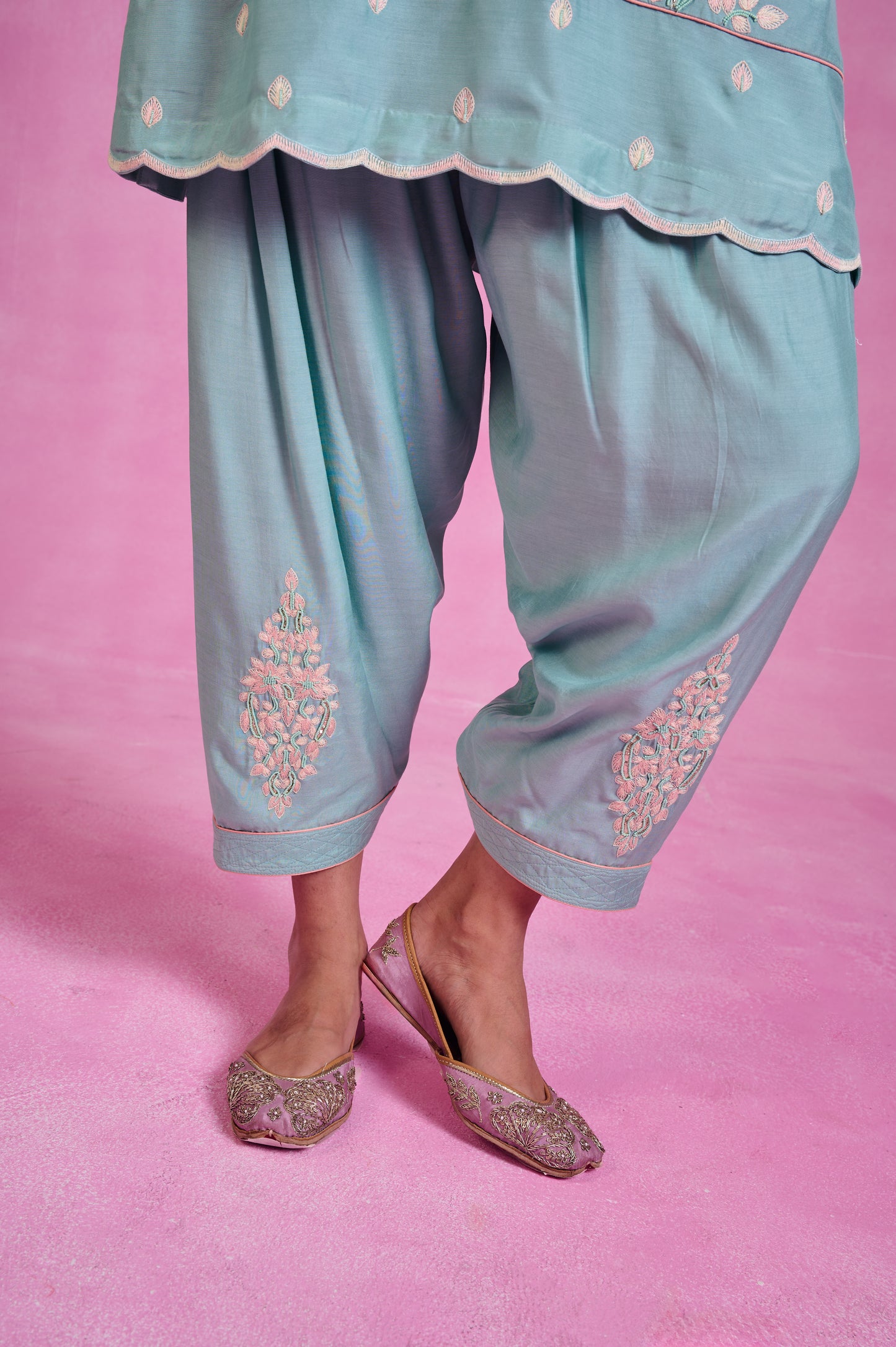 The Ethereal Blue Short- Kurta & Salwar Set