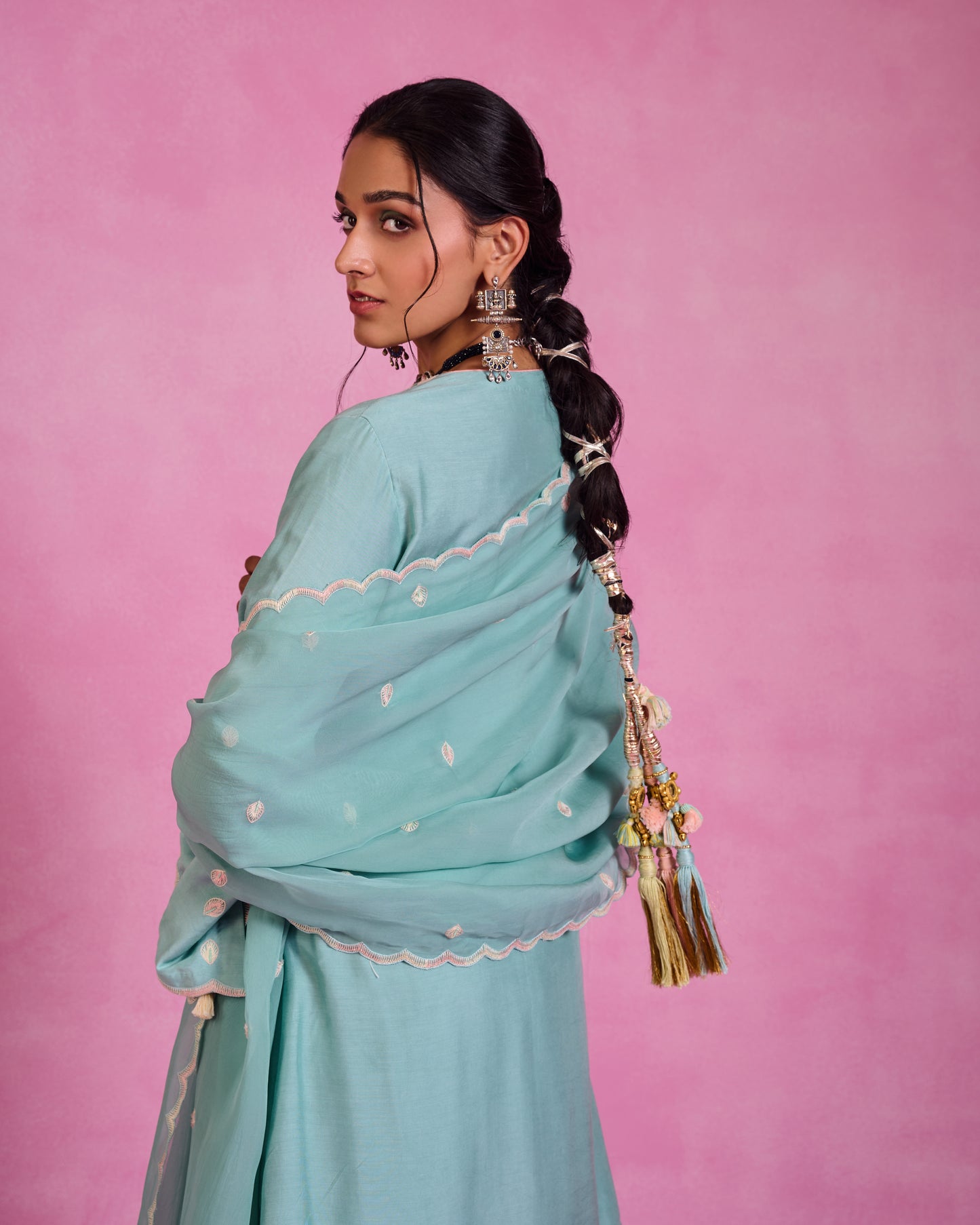 The Ethereal Blue Short- Kurta & Salwar Set