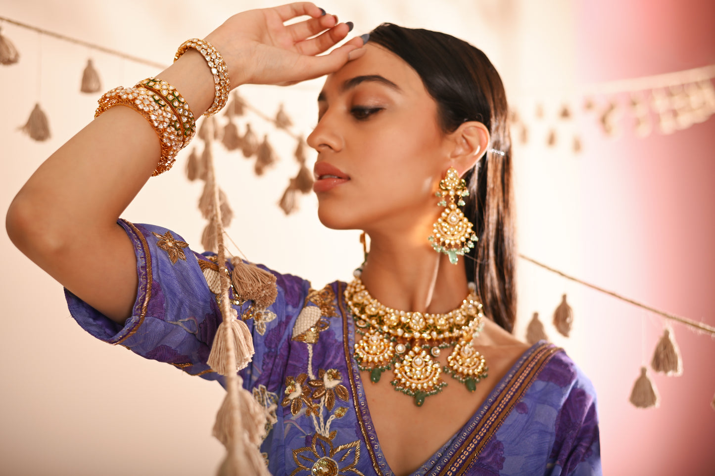 The Poppy Pre-Draped Sharara Saree Set