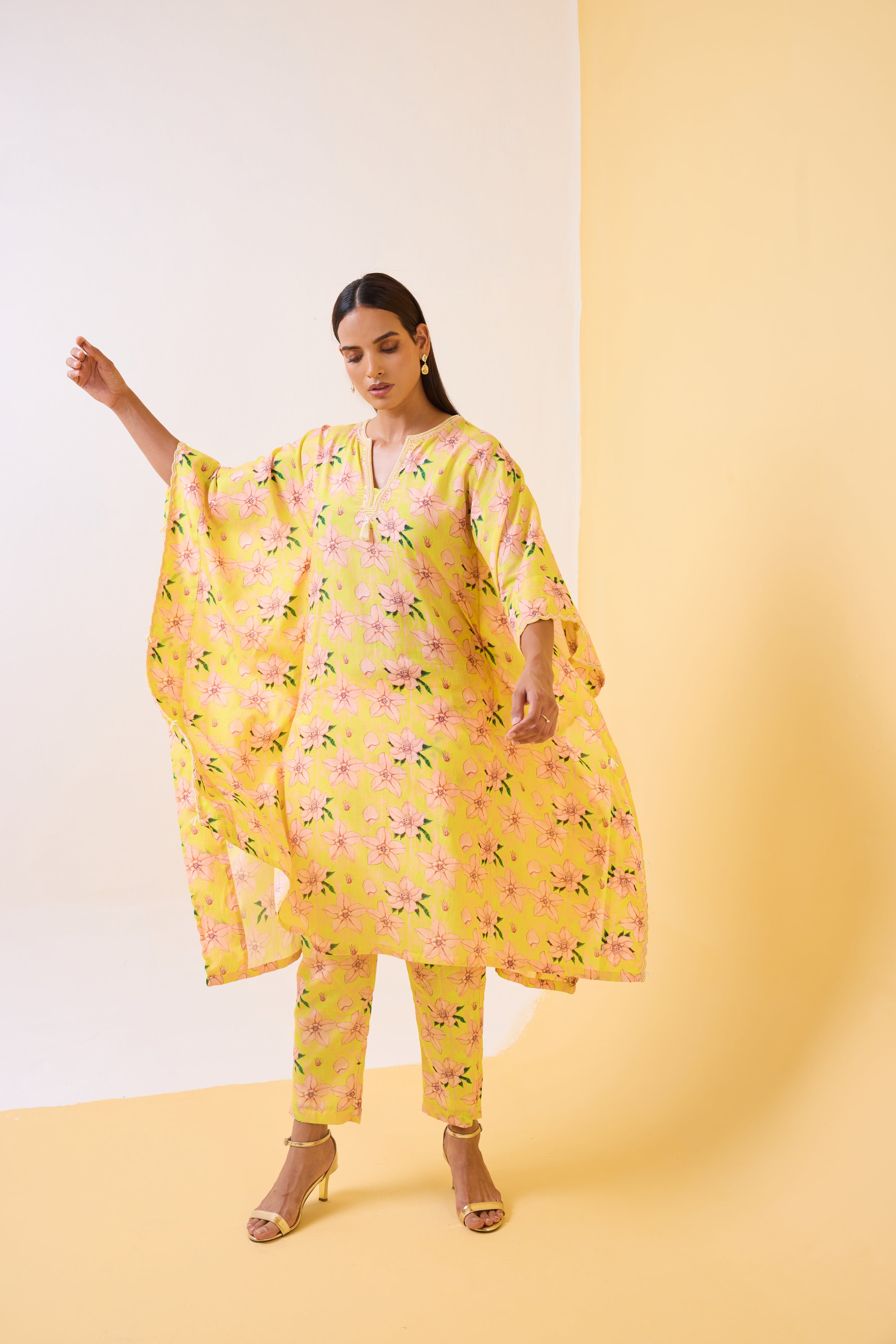 The Butter Yellow Kaftan Set