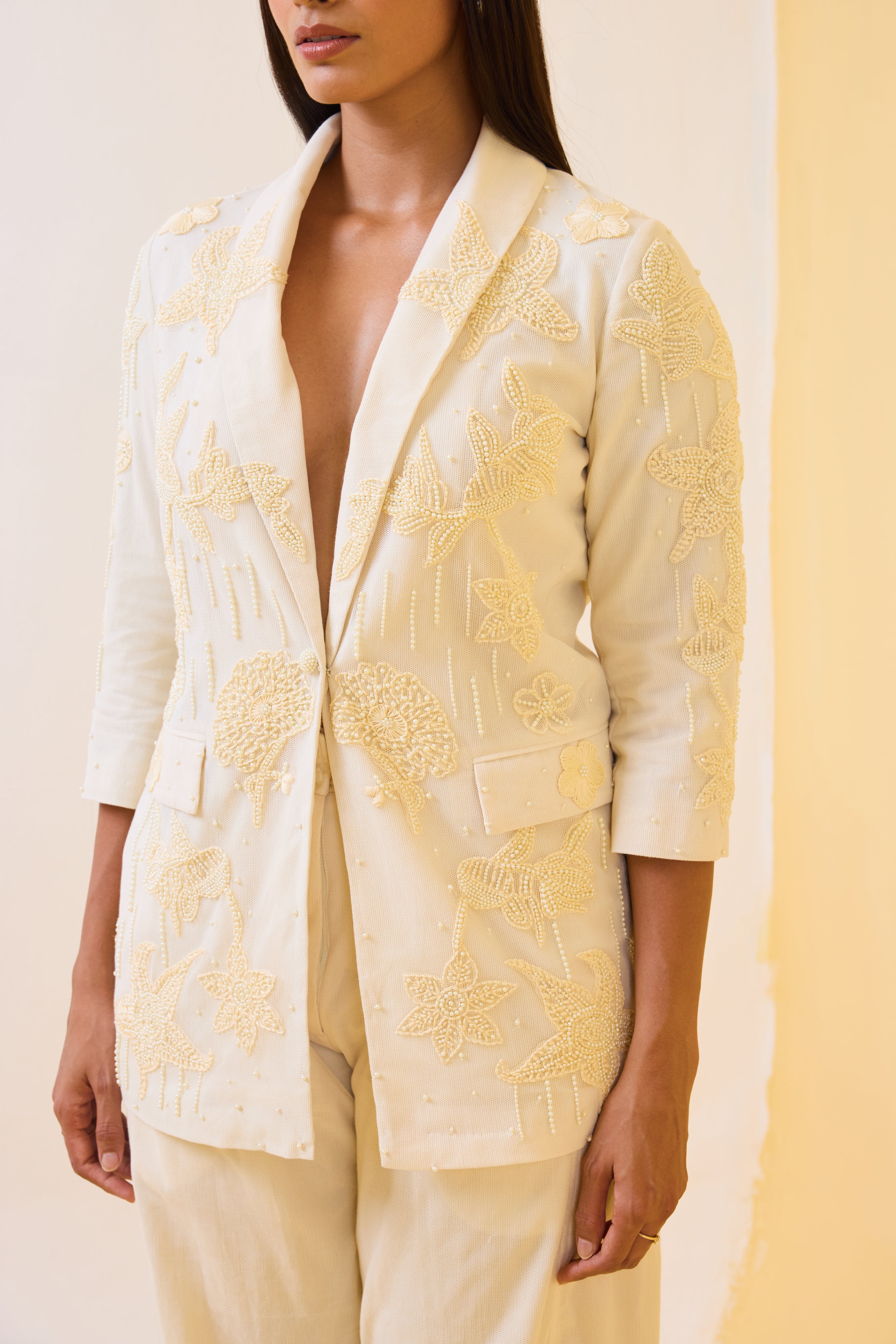 The Ivory Tulle Jacket Set