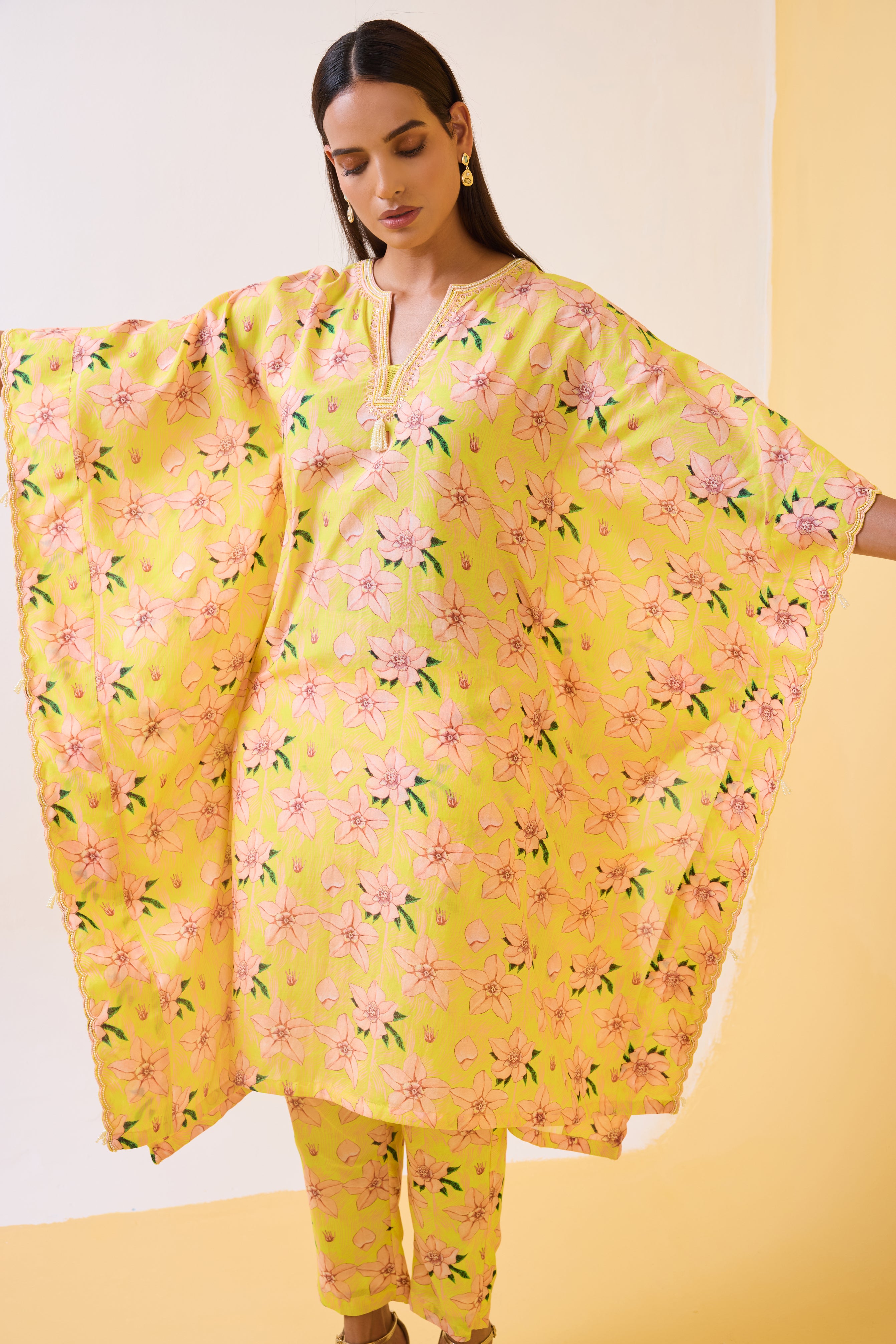 The Butter Yellow Kaftan Set