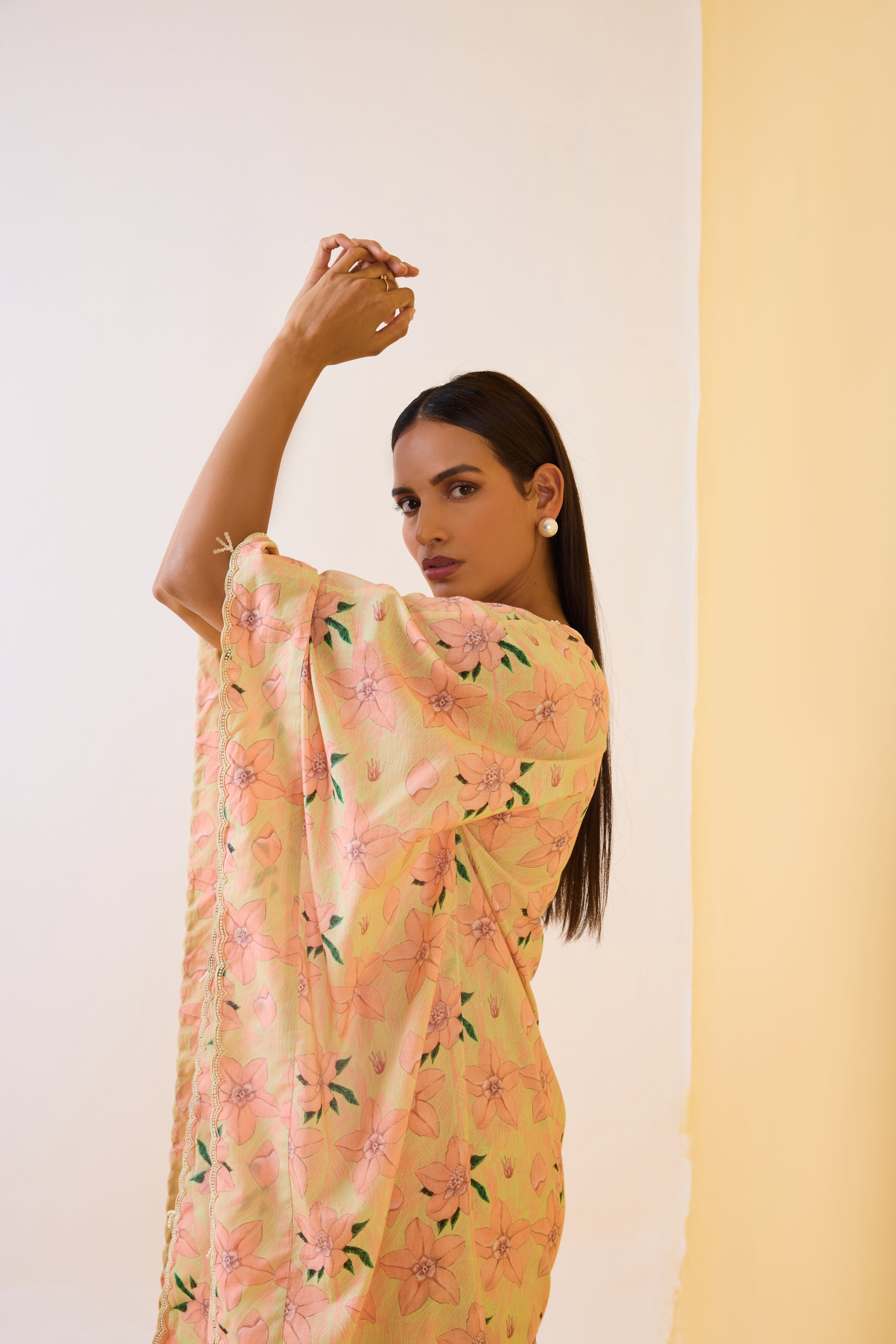 The Matcha Green Rose-Bud Kaftan Set