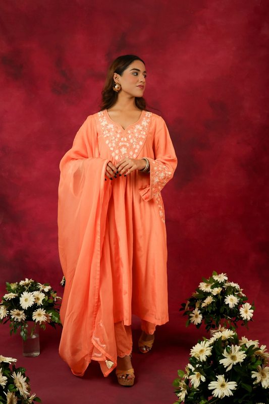 The Eternal Apricot Kurta Set