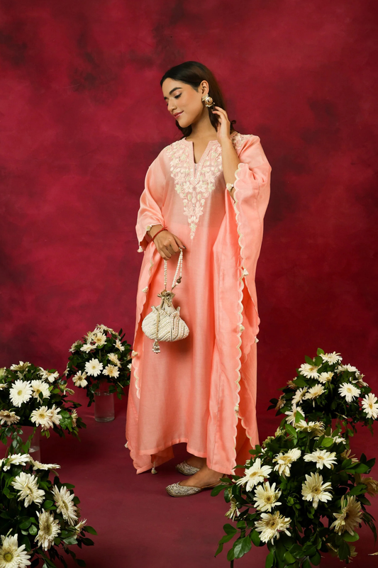 The Eternal Peachy Pink Kaftan Set