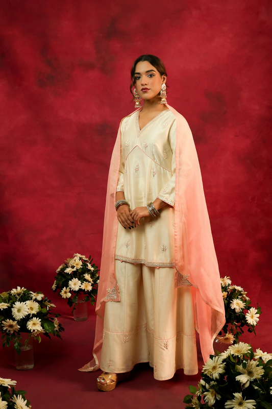 The Eternal Ivory Sharara Set