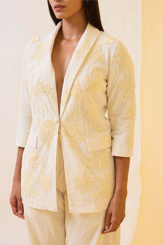The Ivory Tulle Jacket Set