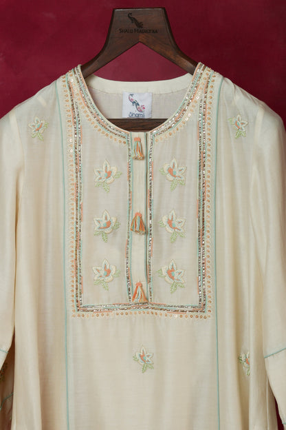 The Eternal Ivory Panneled Kurta Set