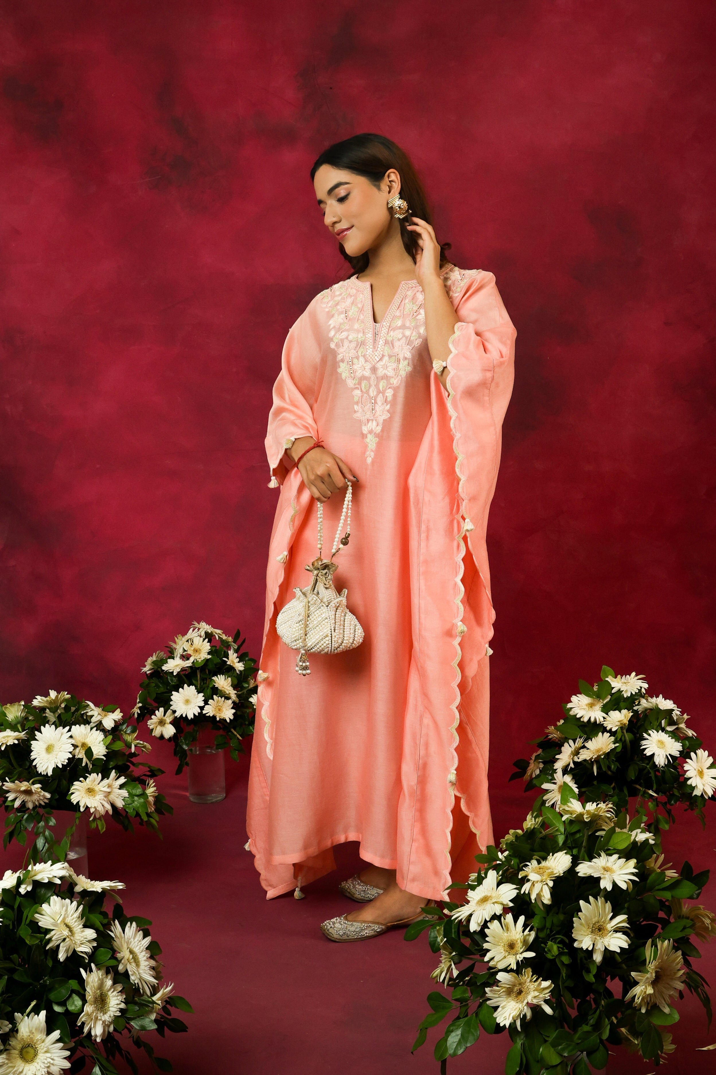 The Eternal Peachy Pink Kaftan Set