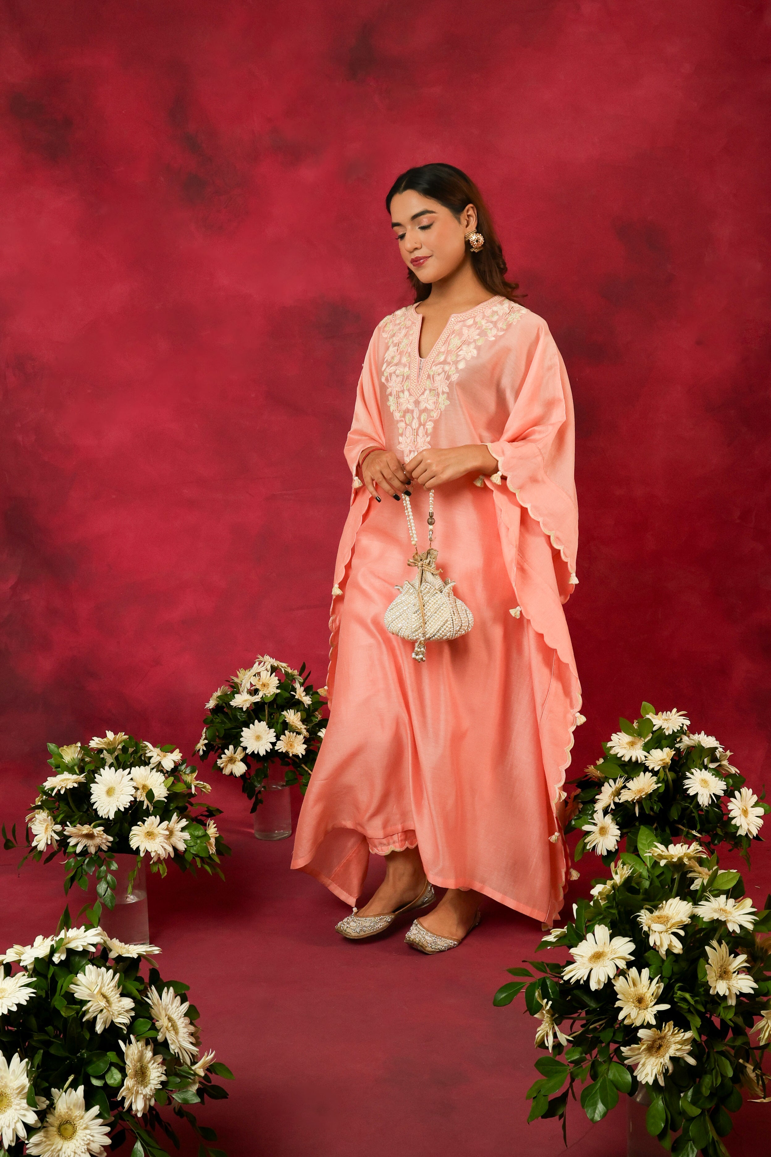 The Eternal Peachy Pink Kaftan Set