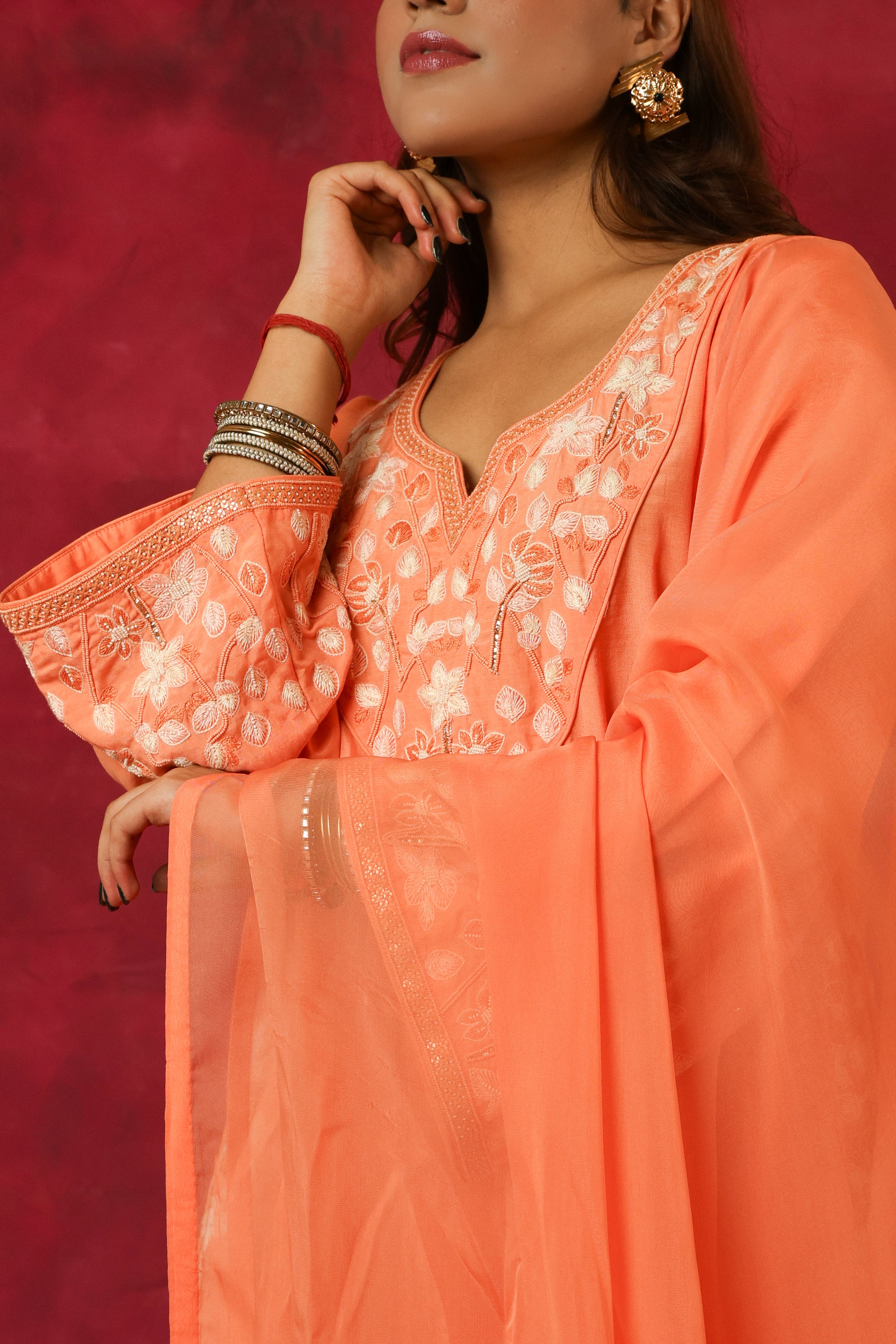 The Eternal Apricot Kurta Set