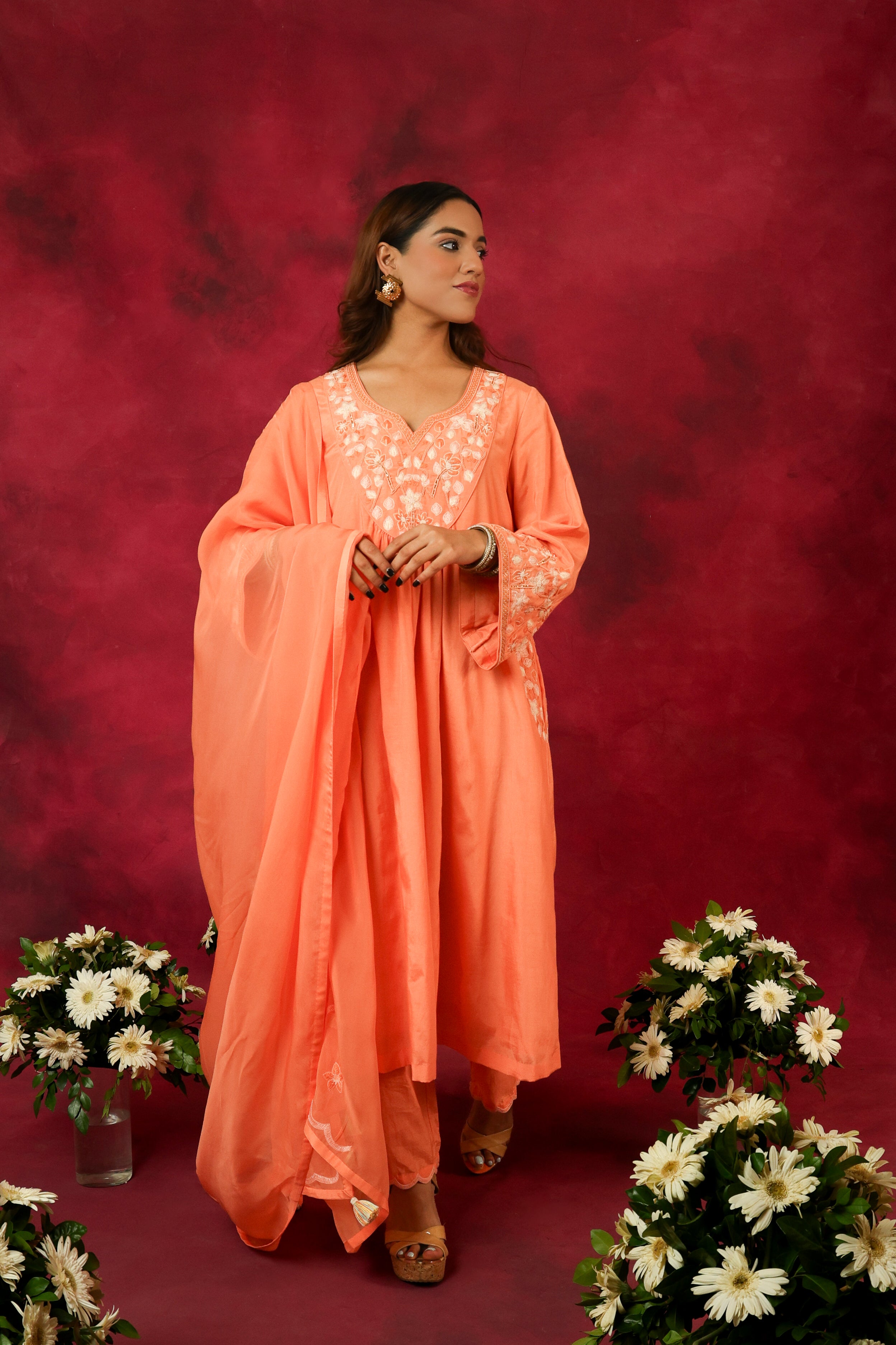 The Eternal Apricot Kurta Set