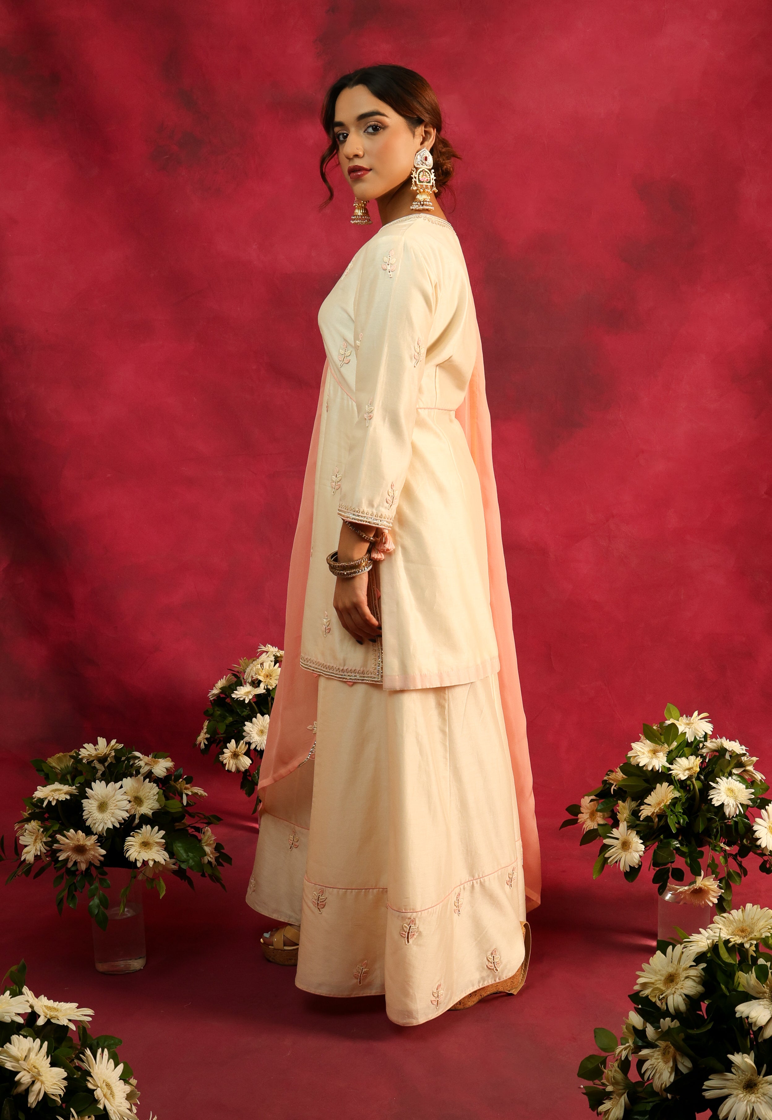 The Eternal Ivory Sharara Set