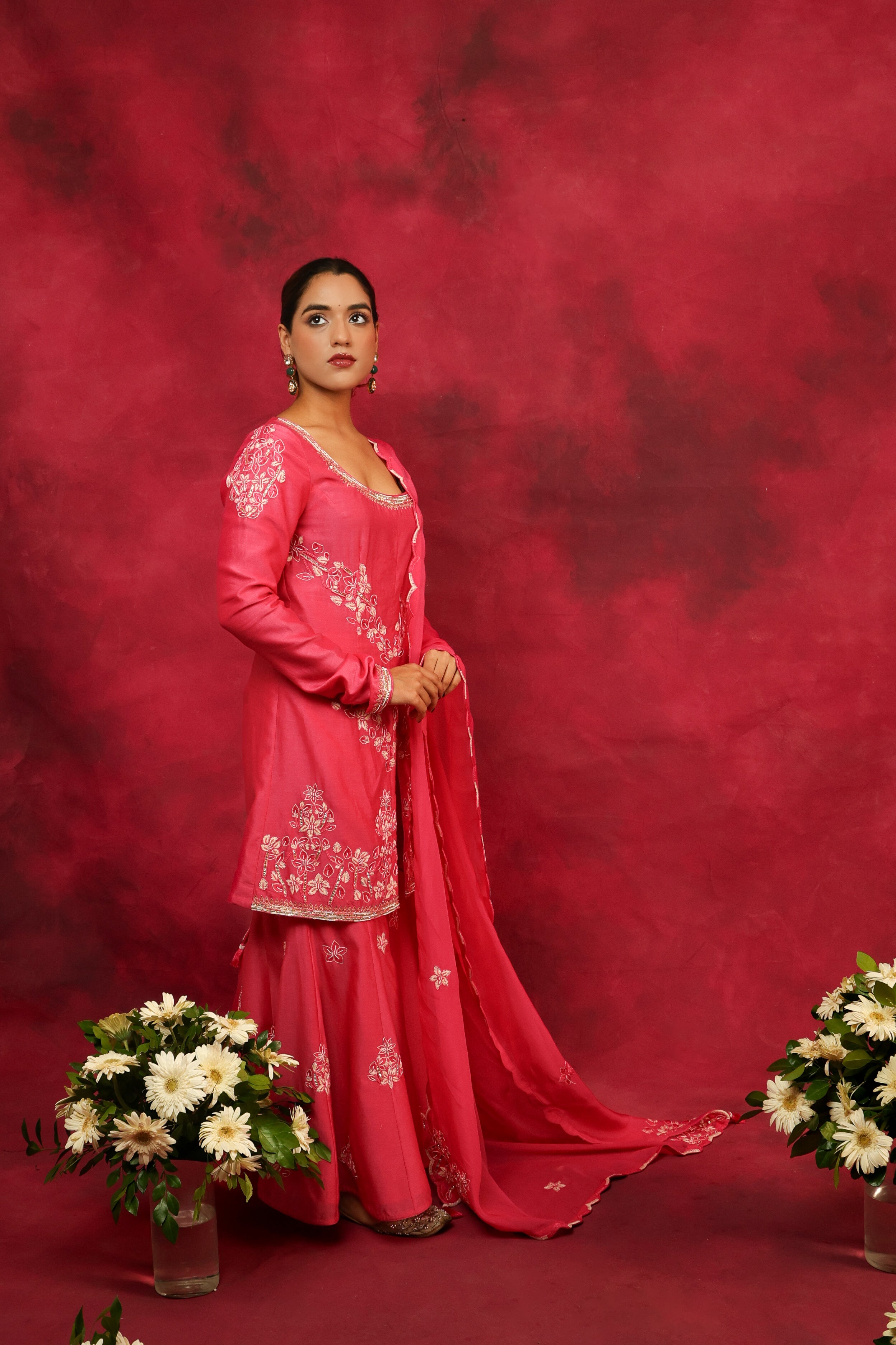 The Eternal Deep Pink Kurta & Sharara Set