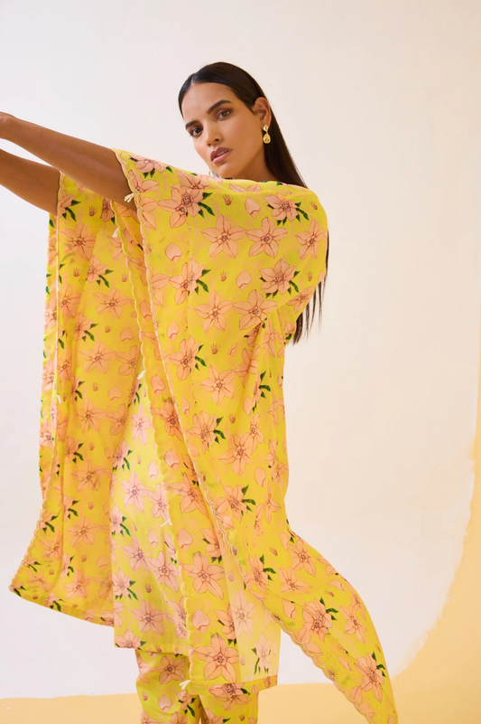 The Butter Yellow Kaftan Set