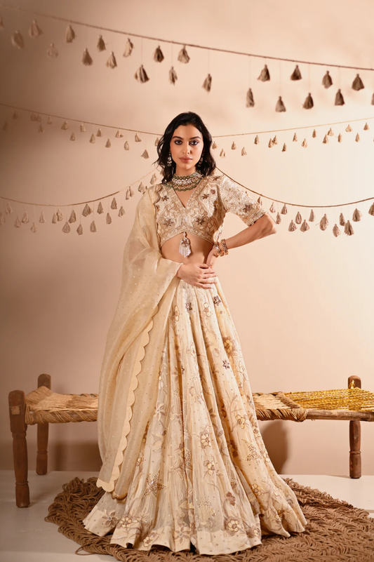 The Ivory Bloom Lehenga Set