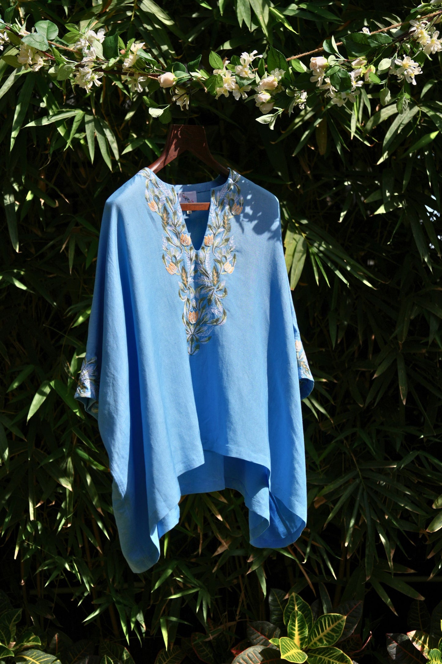 Handcrafted embroidery kaftan-top