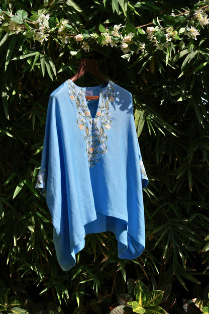 Handcrafted embroidery kaftan-top