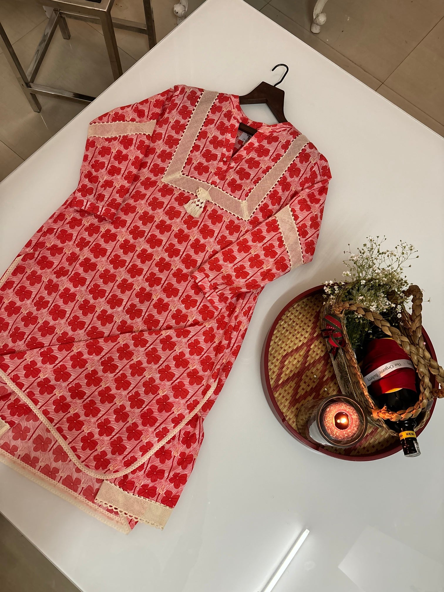 The Red Forest Kurta Set