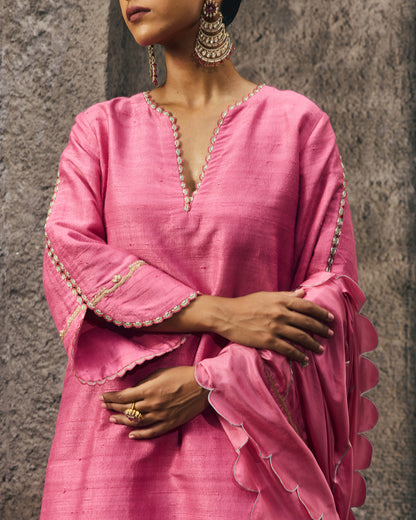 The Eternal Rose-Pink Kurta & Salwar Set