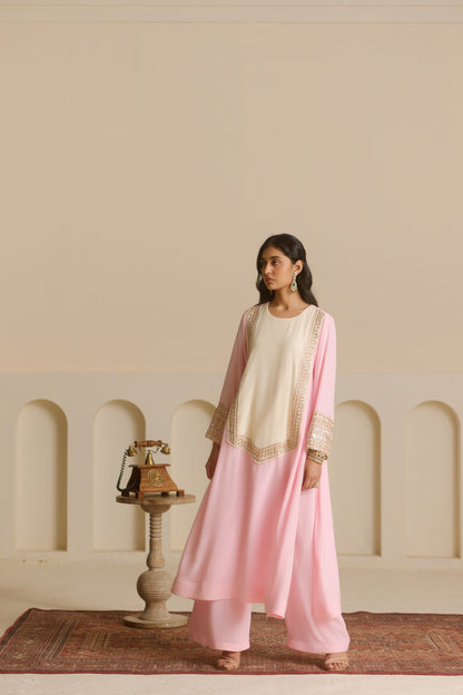 Powder Pink Straight Kurta set