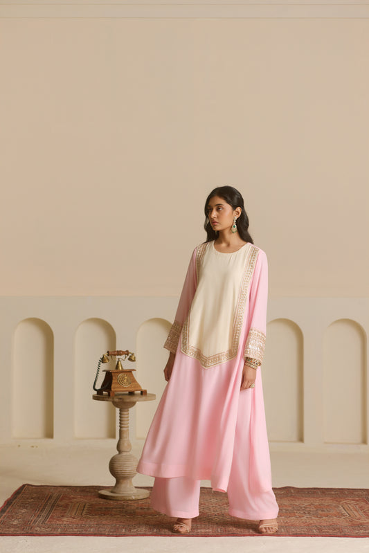 Powder Pink Straight Kurta set