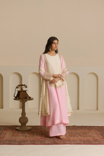 Powder Pink Straight Kurta set