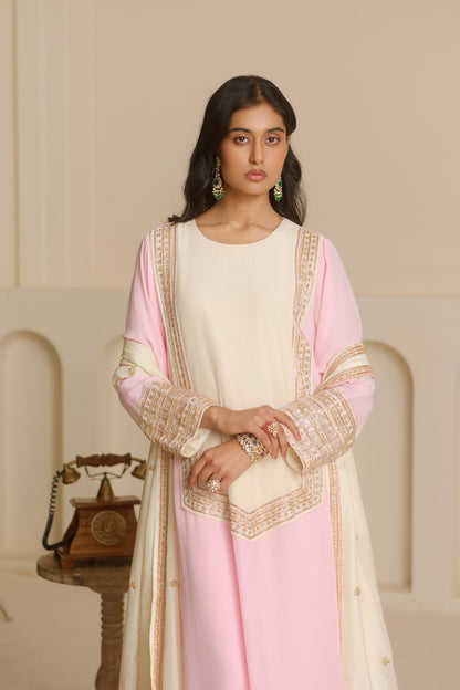 Powder Pink Straight Kurta set
